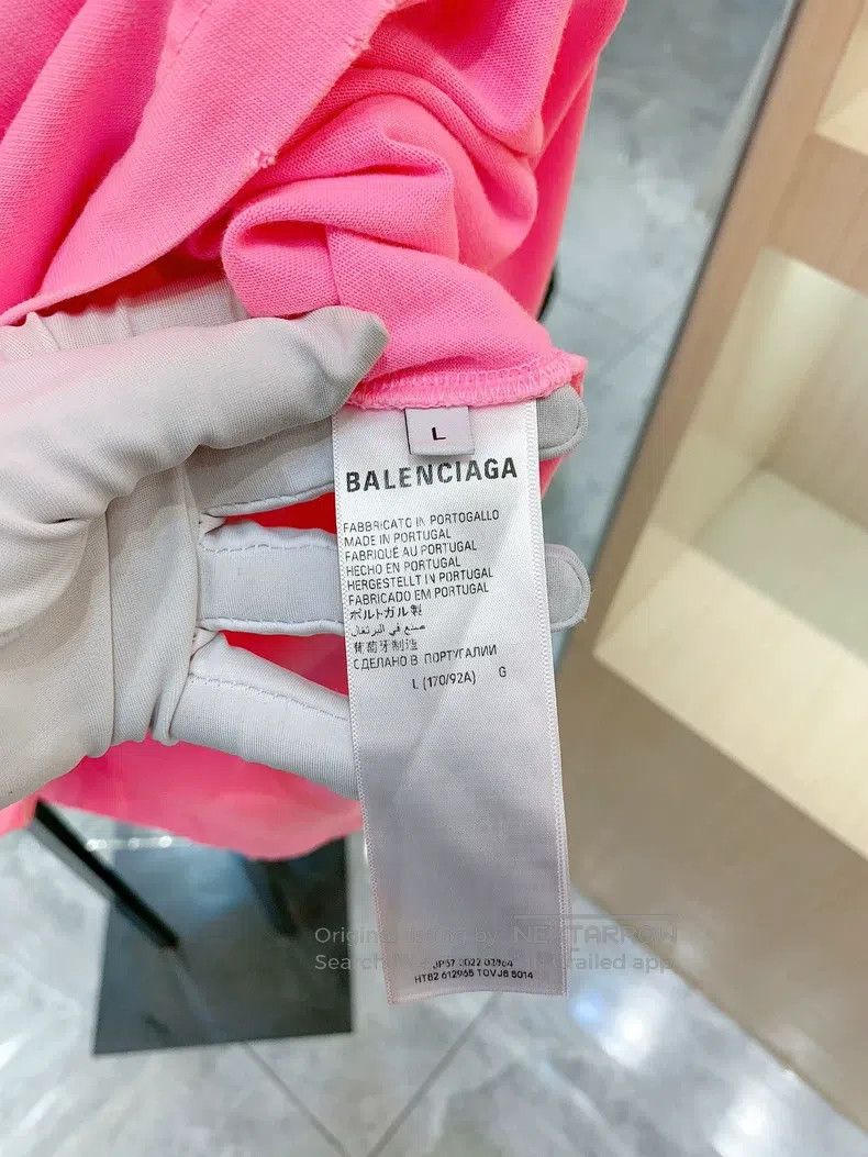 Balenciaga Balenciaga Pink Short Sleeve T-Shirt Size US L / EU 52-54 / 3 - 6 Thumbnail