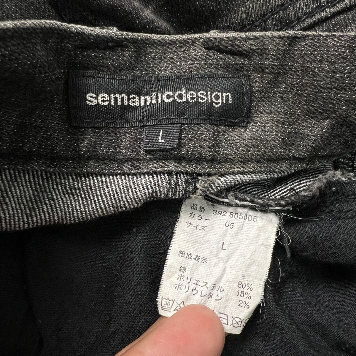 semanticdesign Semantic Design Japanese Brand Denim Cargo Pants Size US 33 - 5 Thumbnail