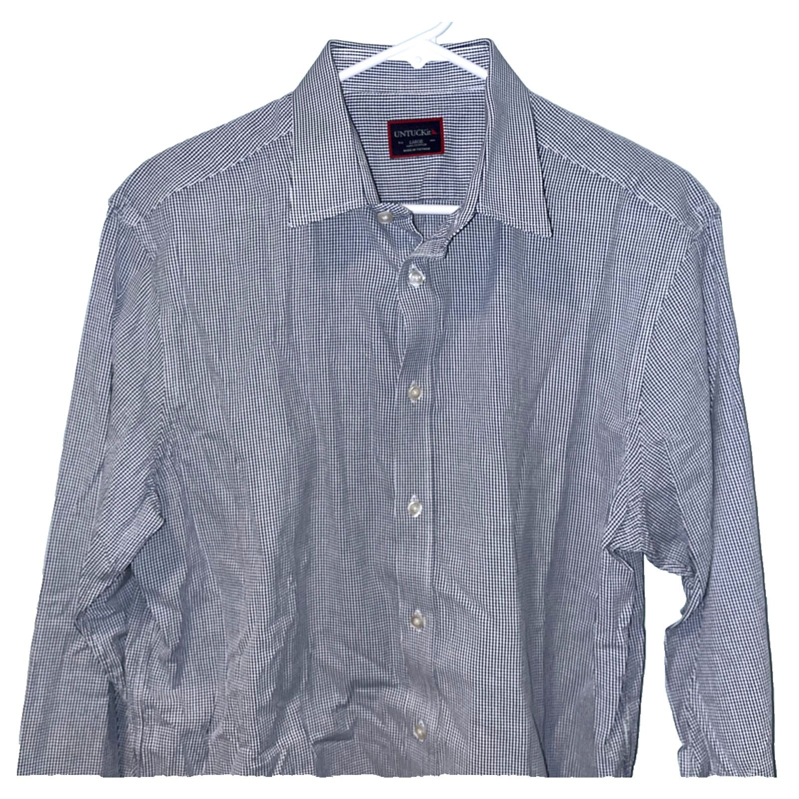 UNTUCKit UNTUCKit L Blue Check Button Up Shirt Long Sleeve Casual Size US L / EU 52-54 / 3 - 3 Thumbnail