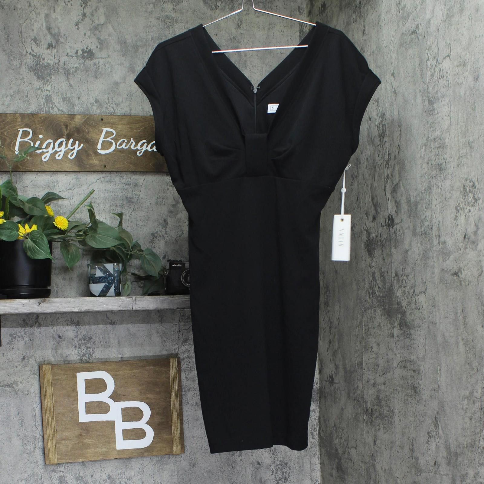 Signal Sport Nwt Siena Stretch Short Sleeve Mini Dress Sasp1233 Black 12 Size XL / US 12-14 / IT 48-50 - 1 Thumbnail