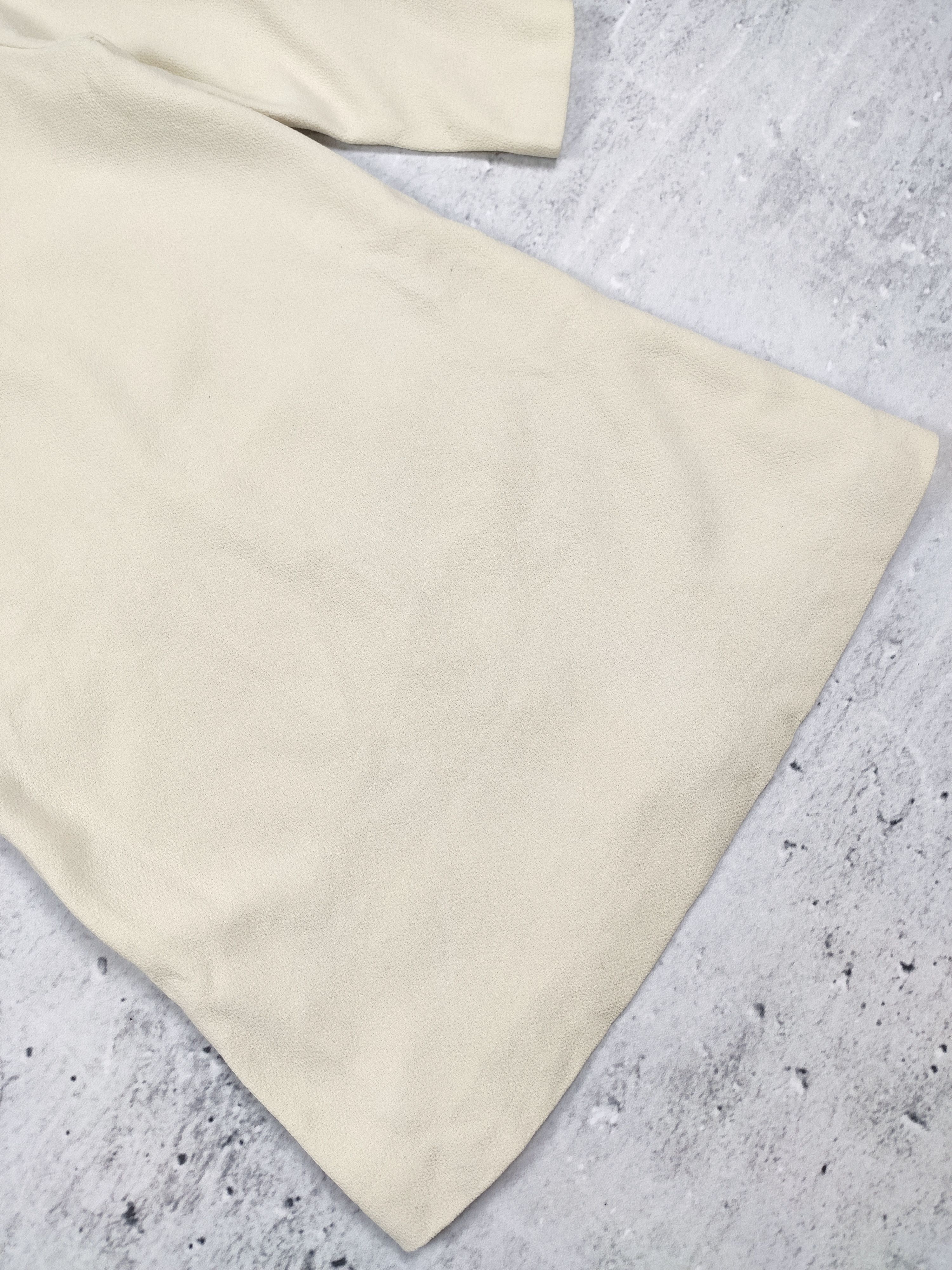 Designer Bouchra Jarrar women virgin wool dress AW2007 creamy Size S / US 4 / IT 40 - 5 Thumbnail
