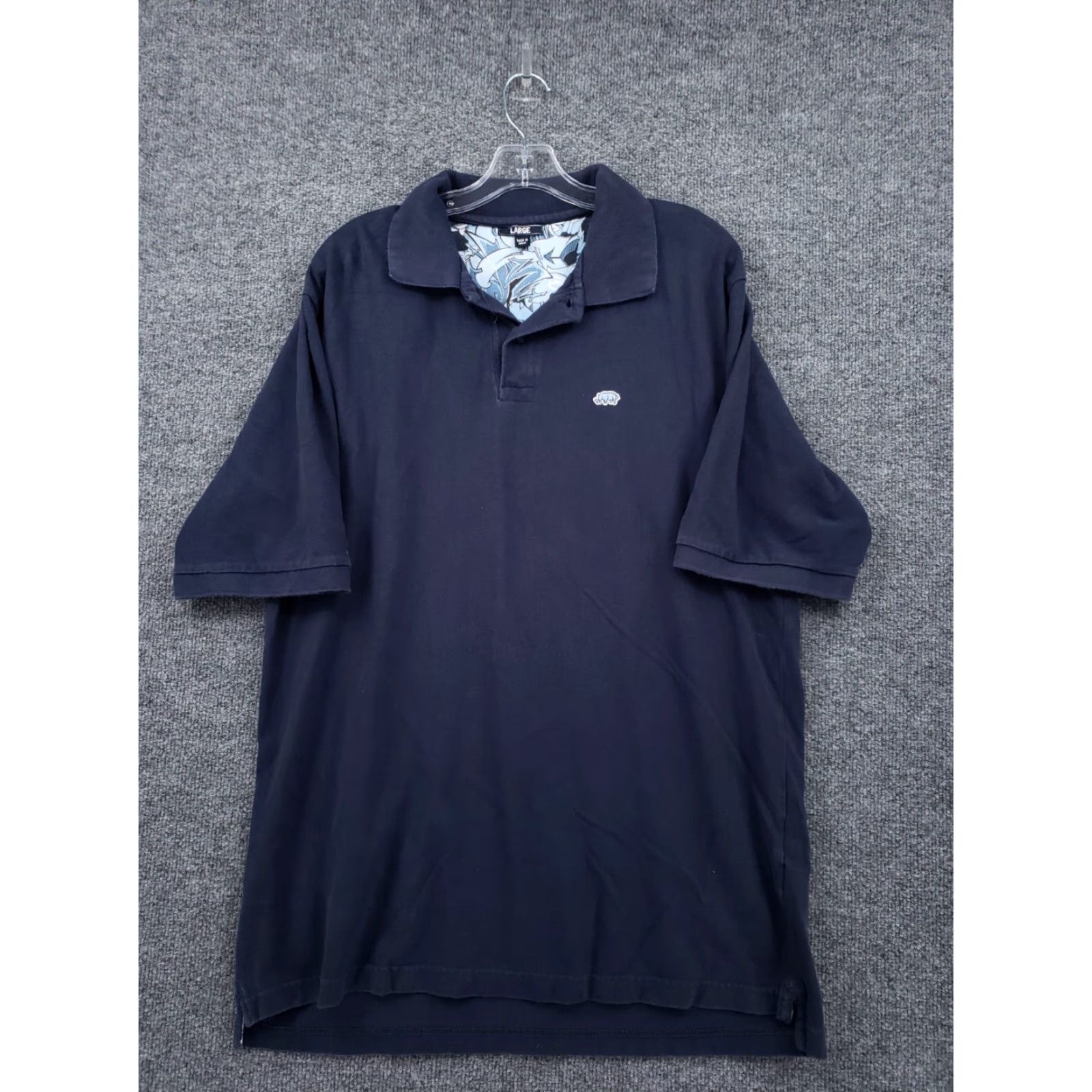 Vintage Marc Ecko Polo Shirt Mens L Blue Rhino Logo Short Sleeve Casual Cotton Size US L / EU 52-54 / 3 - 2 Thumbnail