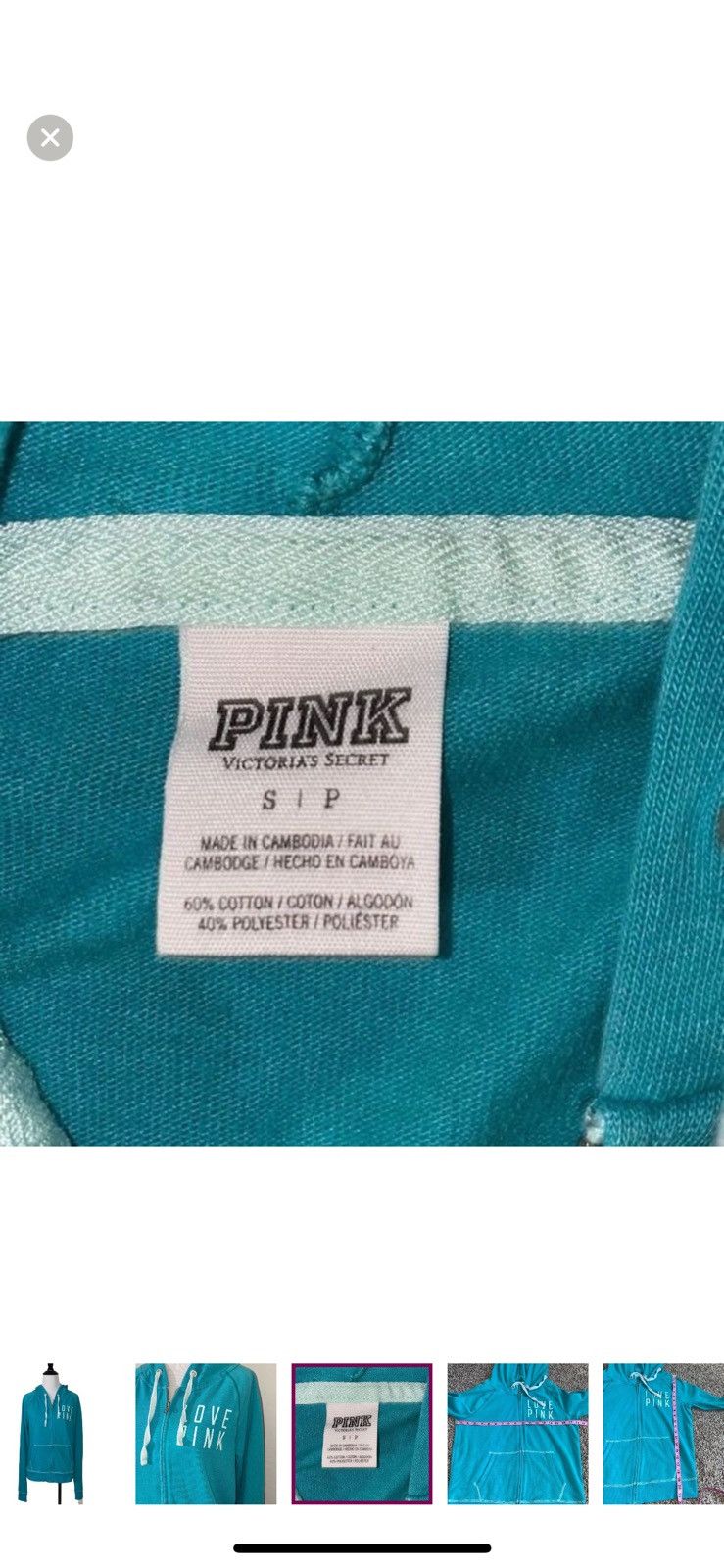 Pink Pink Victoria’s Secret small logo zip up hoodie Size S / US 4 / IT 40 - 3 Thumbnail