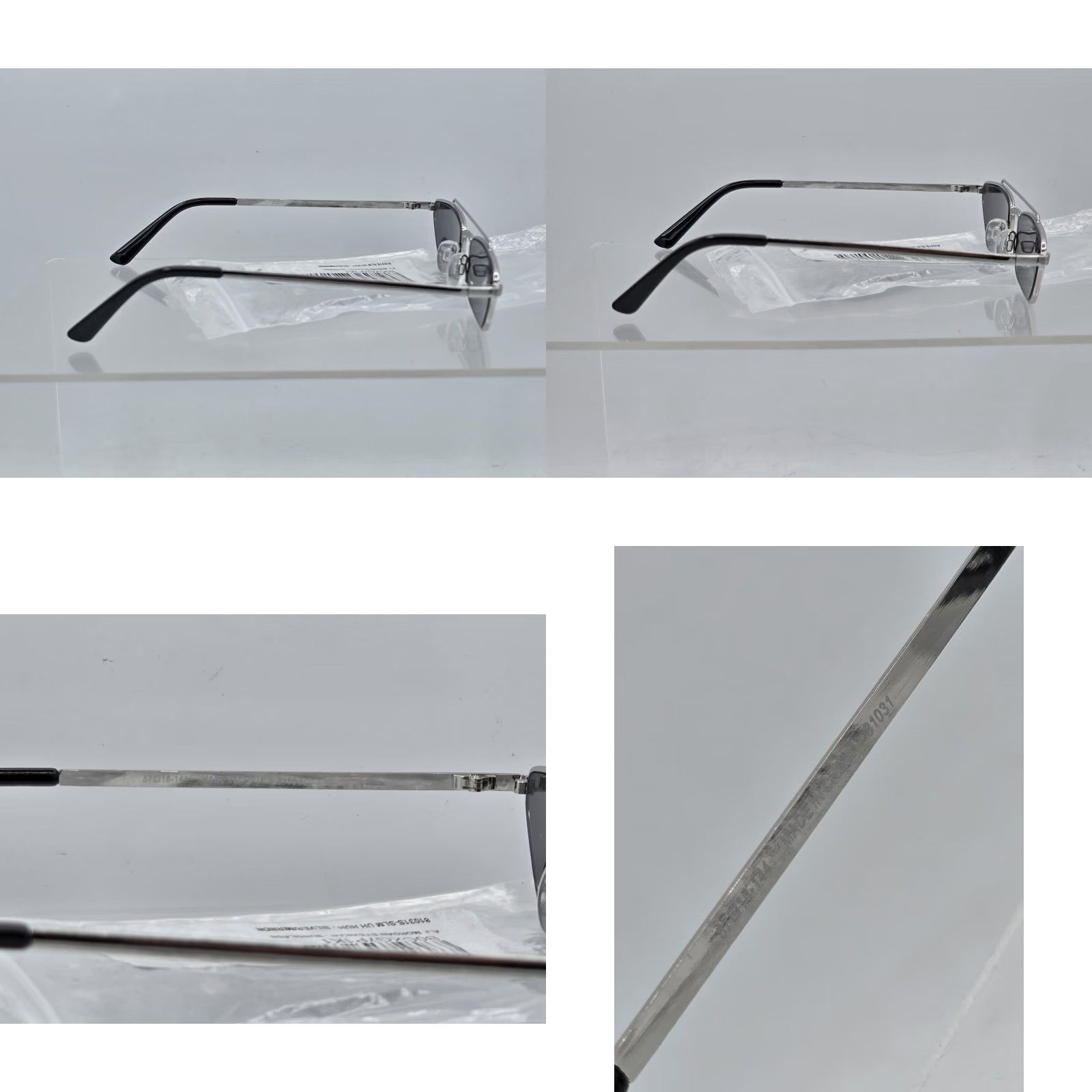 Vintage A.J. Morgan Sunglasses Mens UV400 Silver Mirror UH HUH Slim Eyewear Size ONE SIZE - 8 Thumbnail