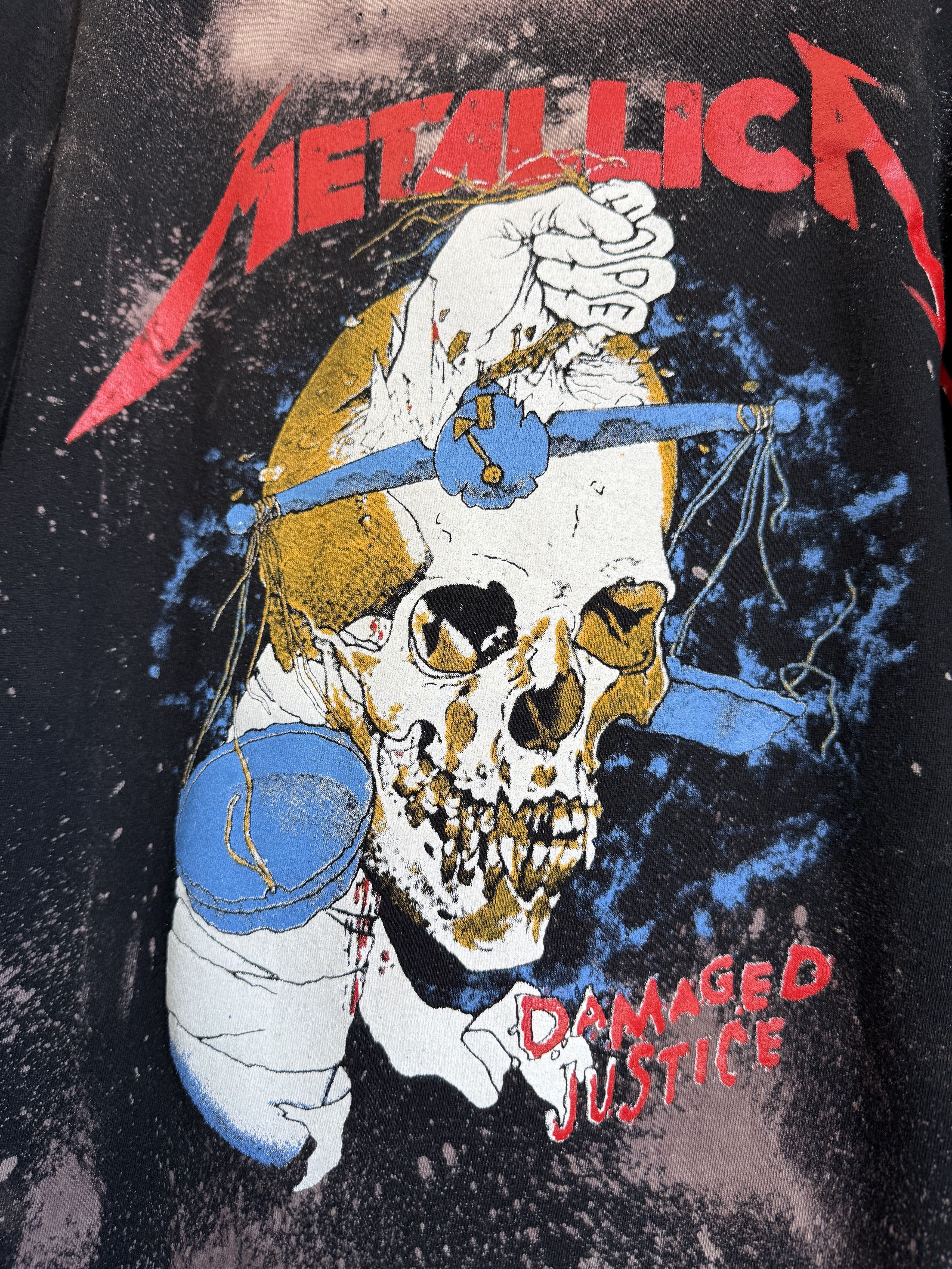 Band Tees Vintage Distressed Metallica damaged justice tour t-shirt Size US XL / EU 56 / 4 - 3 Thumbnail