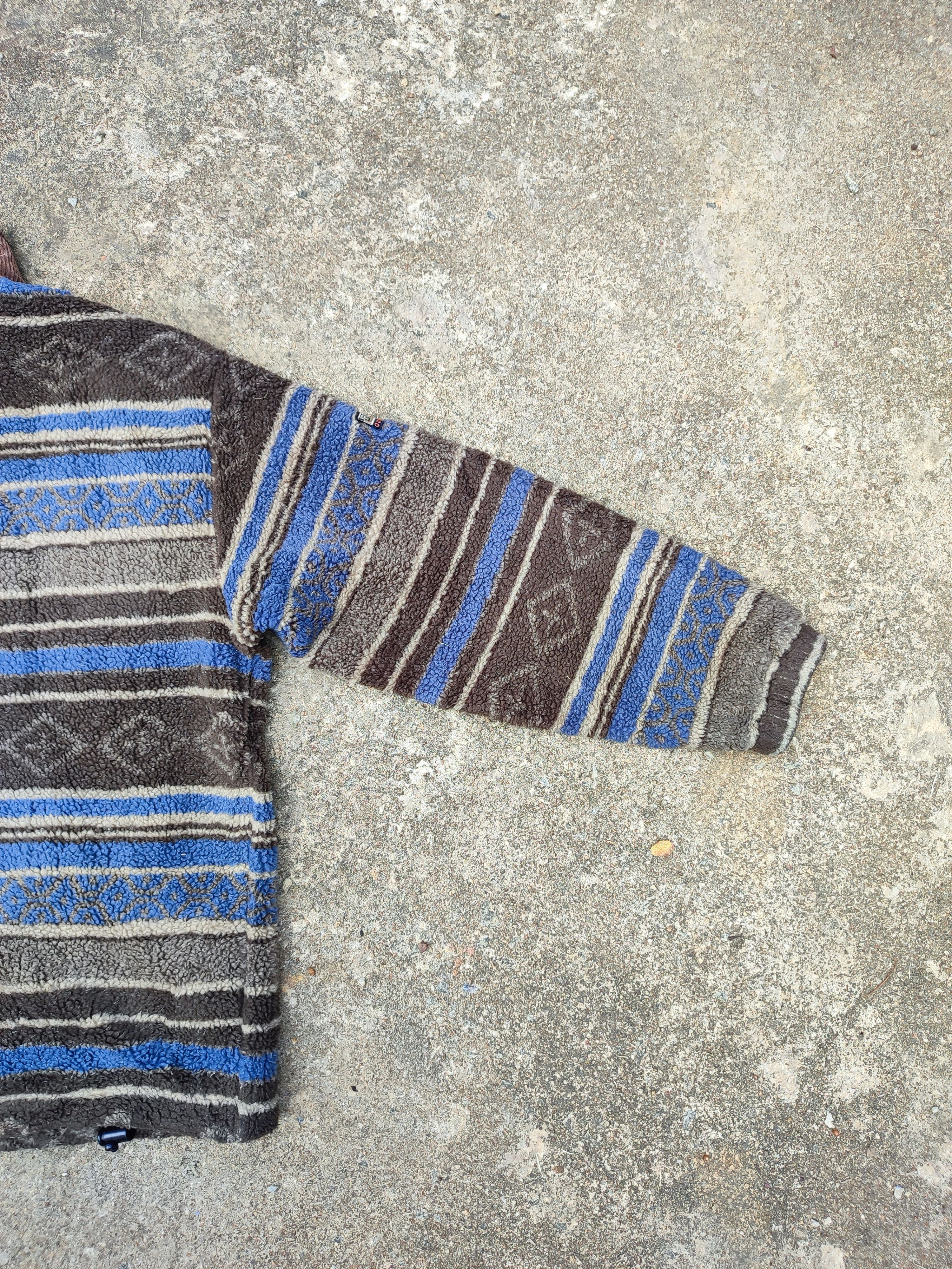 L.L. Bean × Vintage 🔥STEAL🔥 Vintage Striped Fleece Jacket By L.L Bean Size US L / EU 52-54 / 3 - 11 Thumbnail
