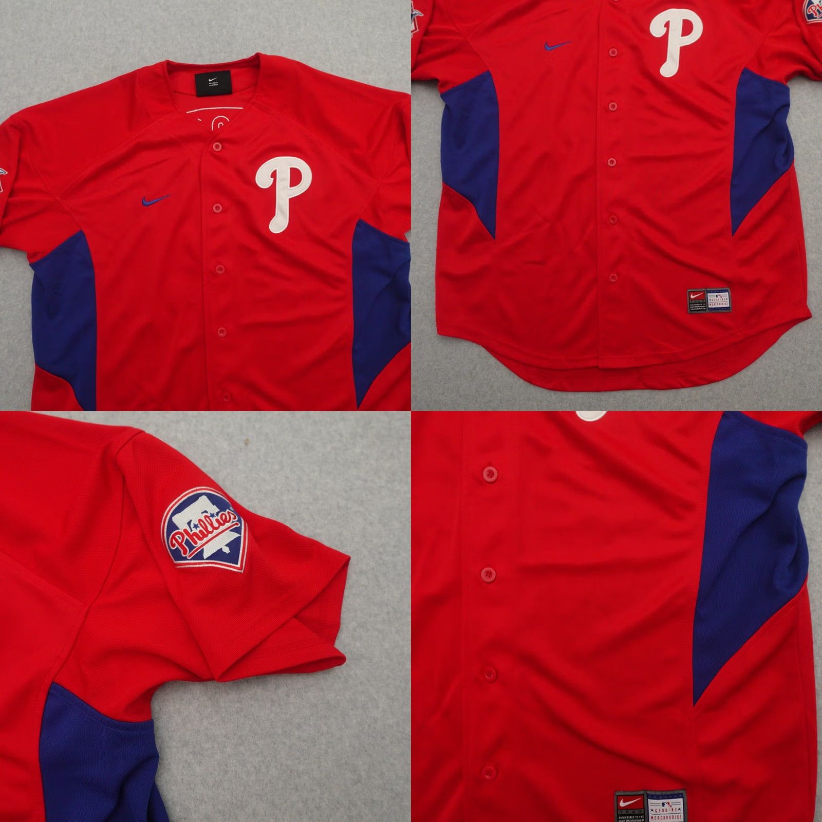 Nike VINTAGE Nike MLB Philadelphia Phillies Jim Thome Red Jersey Shirt Adult Large Mens Size US L / EU 52-54 / 3 - 8 Thumbnail