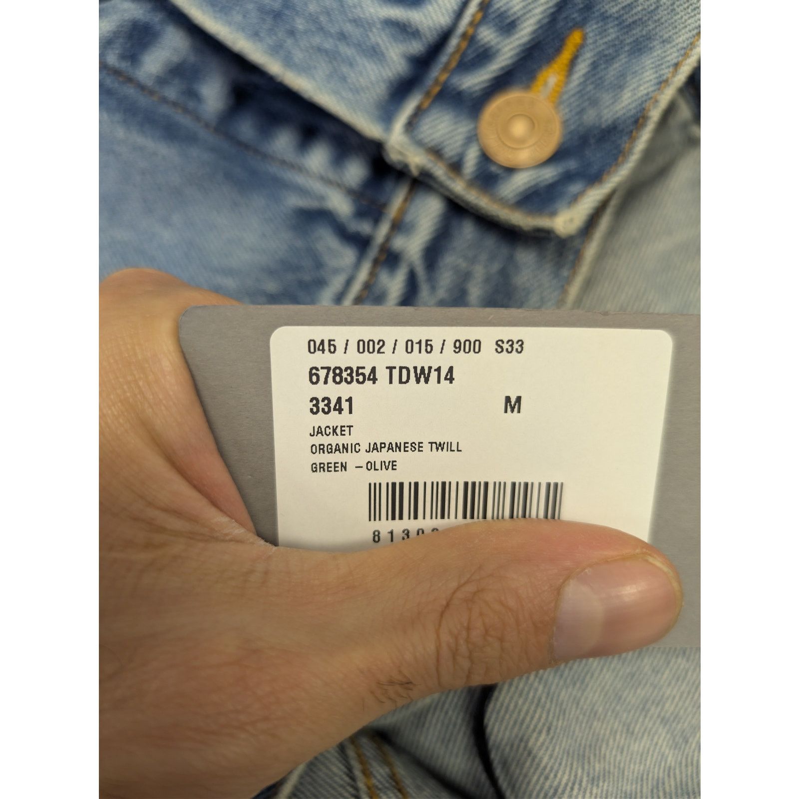 Balenciaga o1rshd1 Denim Organic Japanese Twill Jacket in Green/Olive Size US M / EU 48-50 / 2 - 24 Thumbnail