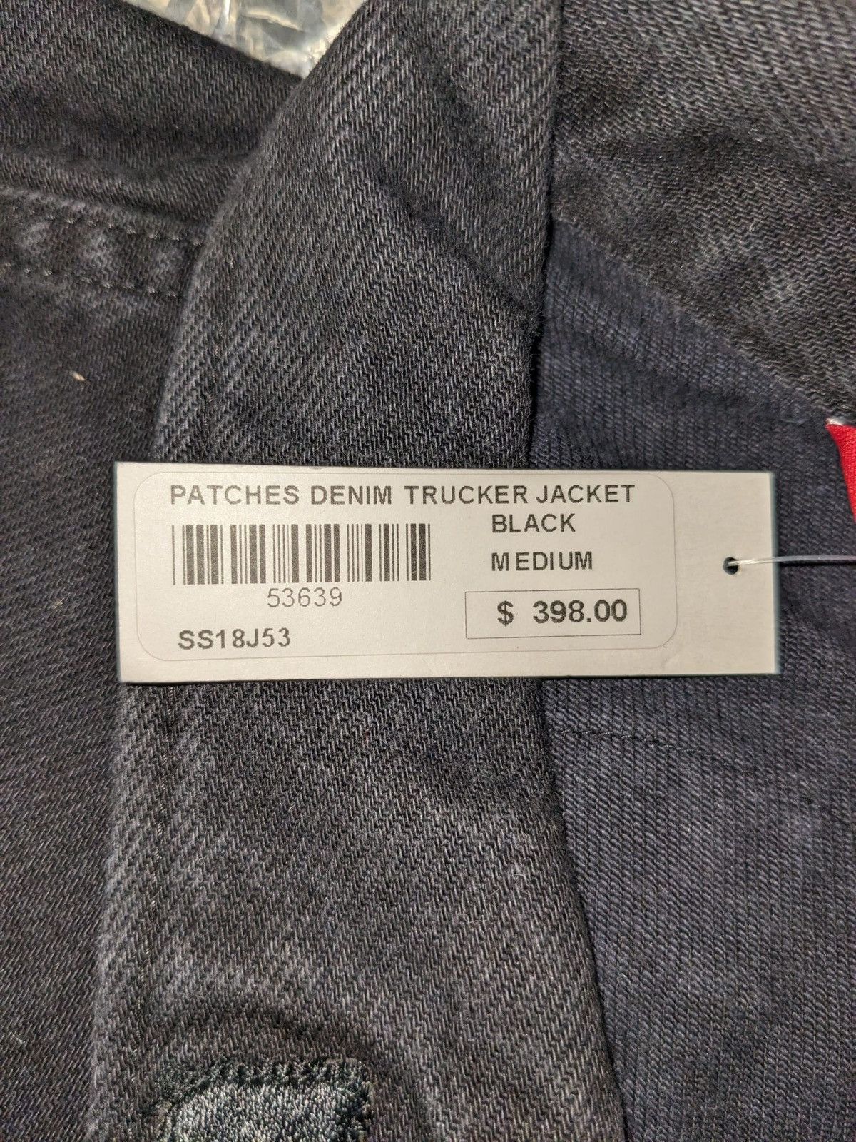 Supreme SS18 SUPREME PATCHES DENIM TRUCKER JACKET BLACK M Size US M / EU 48-50 / 2 - 7 Thumbnail