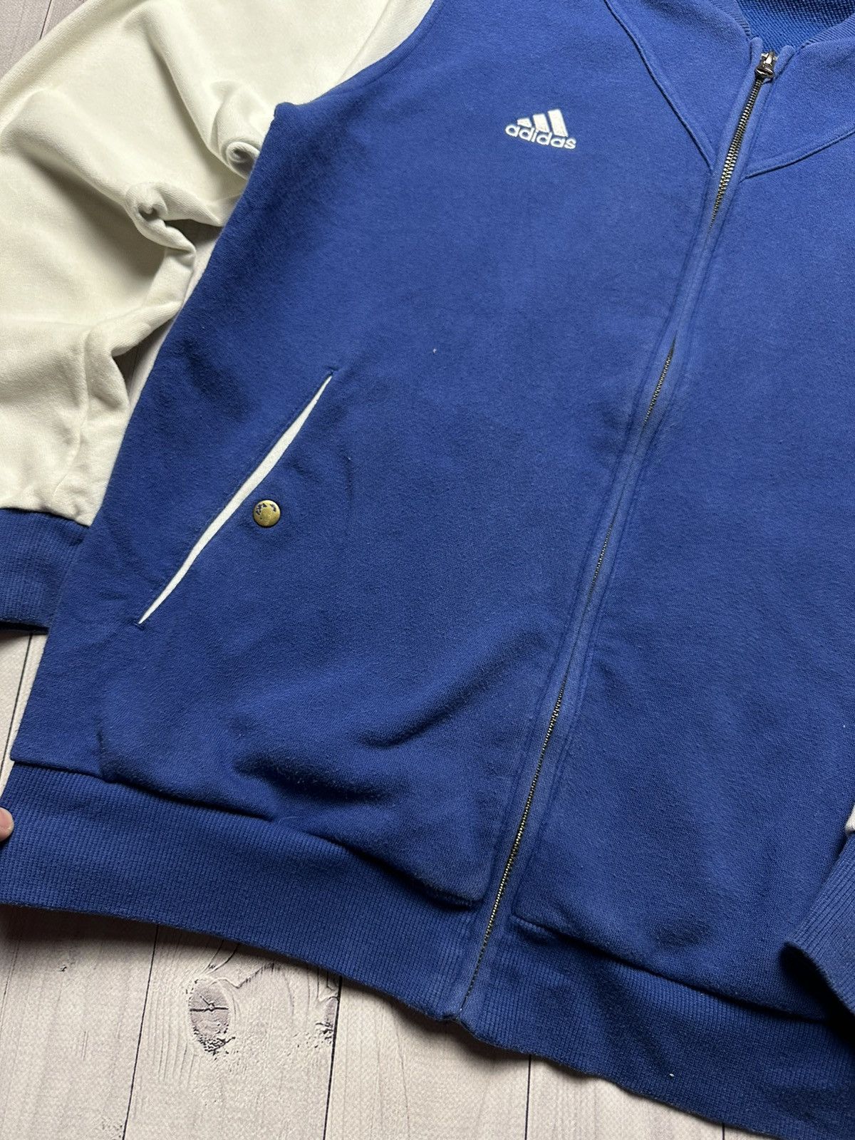 Vintage Chelsea adidas soccer bomber jacket logo size L