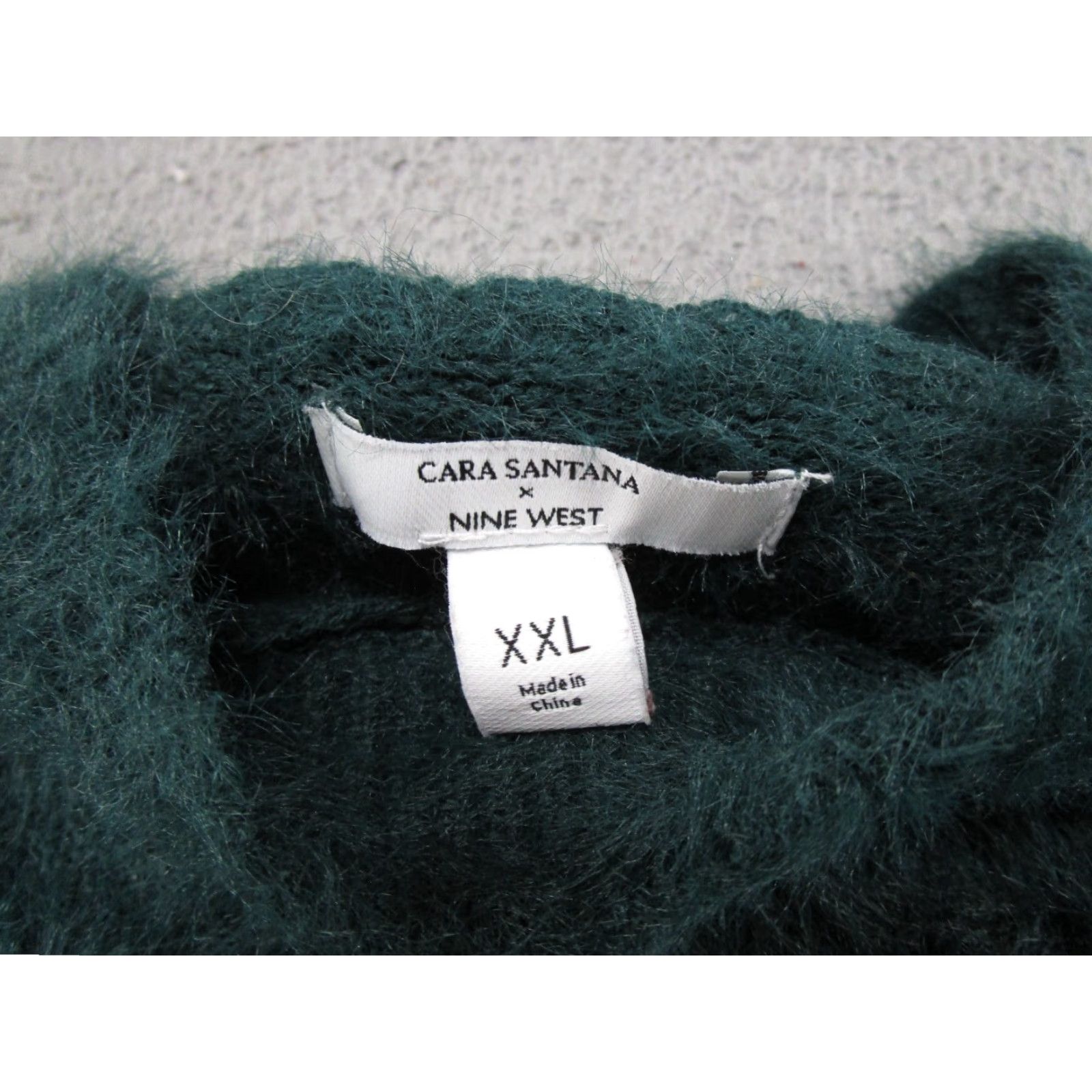 Nine West Nine West x Cara Santana Sweater Women Green Sequin Fuzzy Soft Pullover Size 2XL Size XXL / US 16-18 / IT 52-54 - 2 Thumbnail