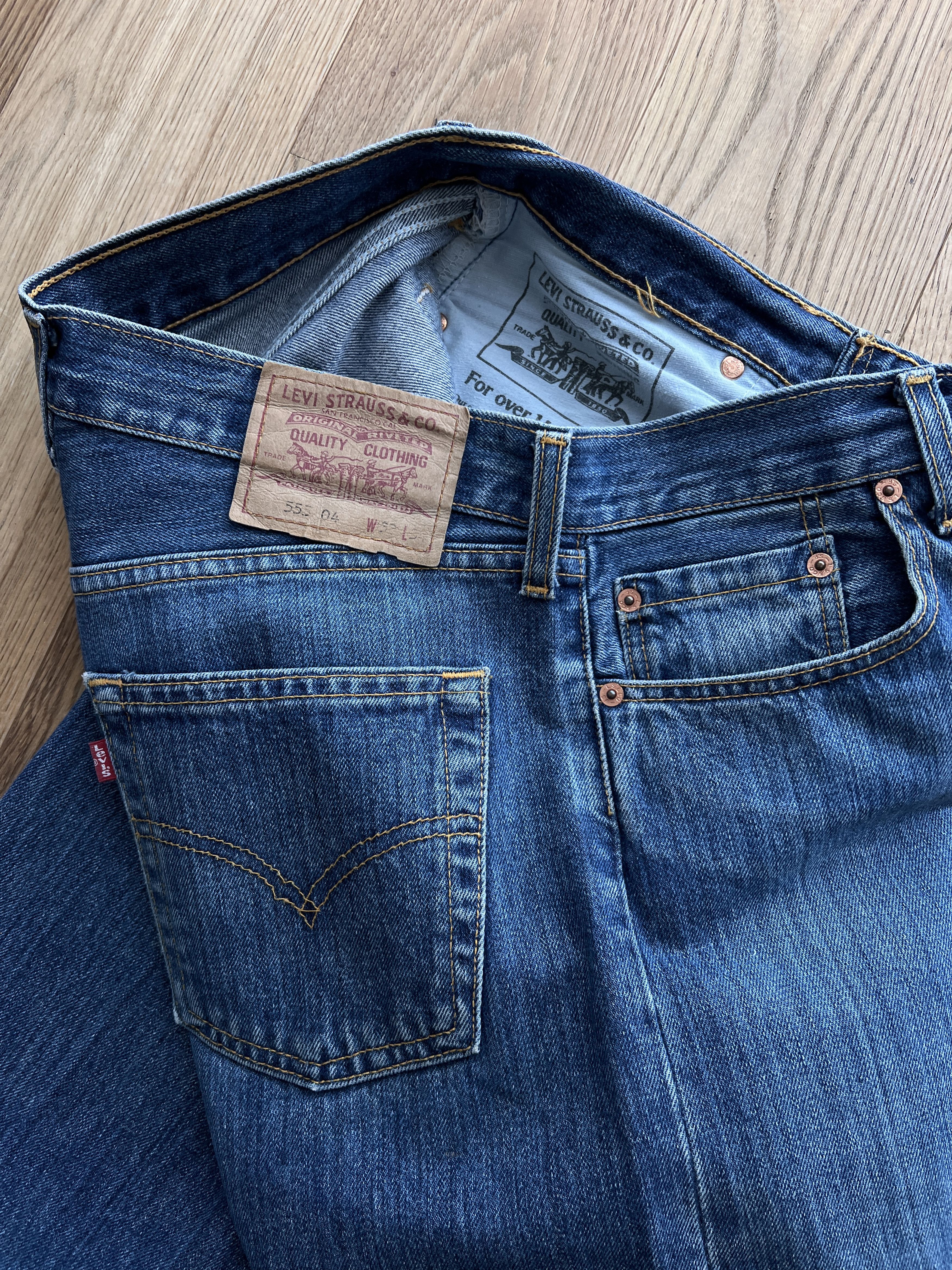 Levi's Vintage Clothing Levis 555 04 Flared boot cut vintage 2000s Retro denim jeans Size US 32 / EU 48 - 9 Thumbnail
