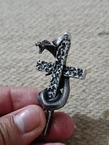 Other Cross Cobra Snake Pendant Accessories Necklace Gifts Size ONE SIZE - 1 Thumbnail