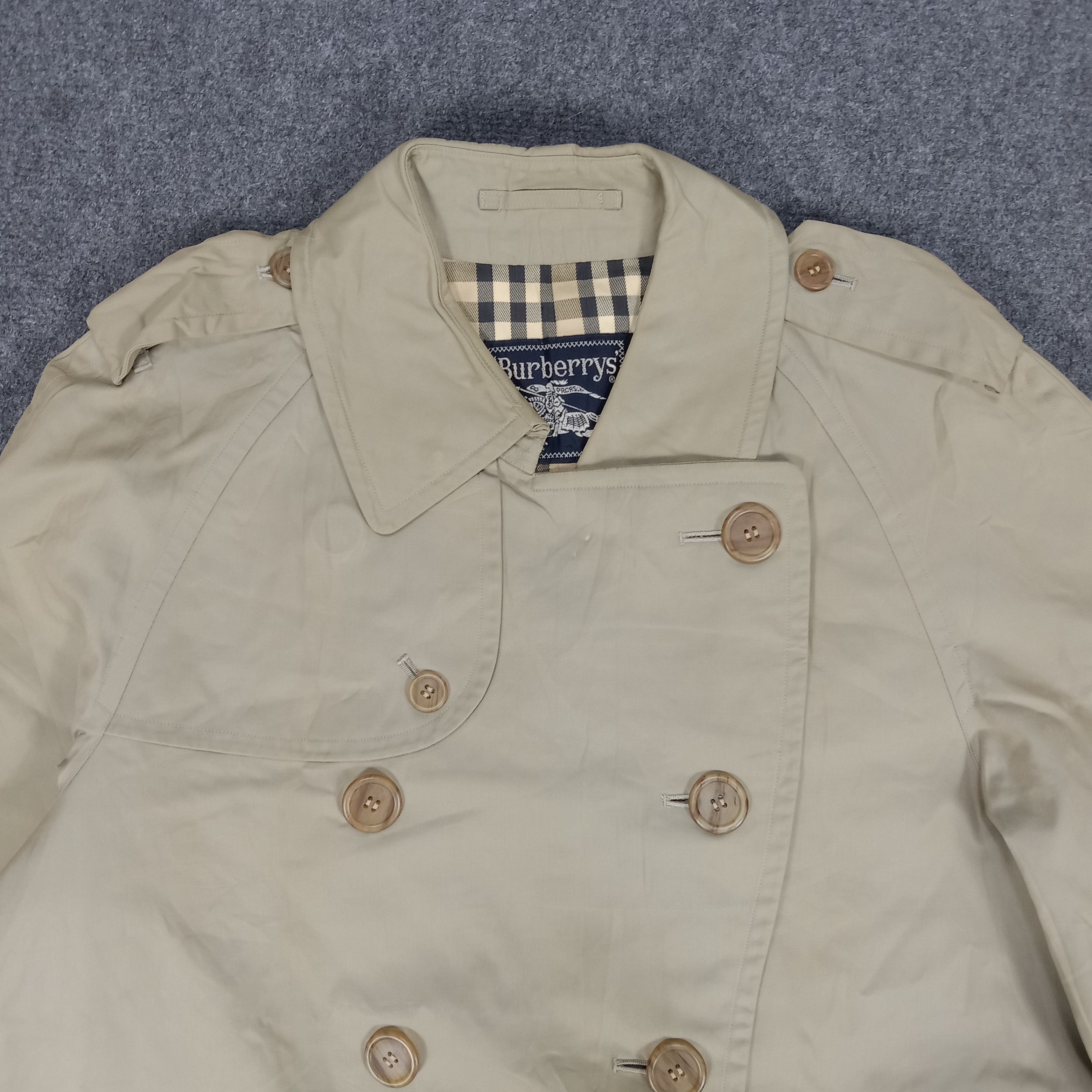 Burberry × Vintage Burberry Nova Check Rare Design Trench Coat Jacket Size US M / EU 48-50 / 2 - 3 Thumbnail