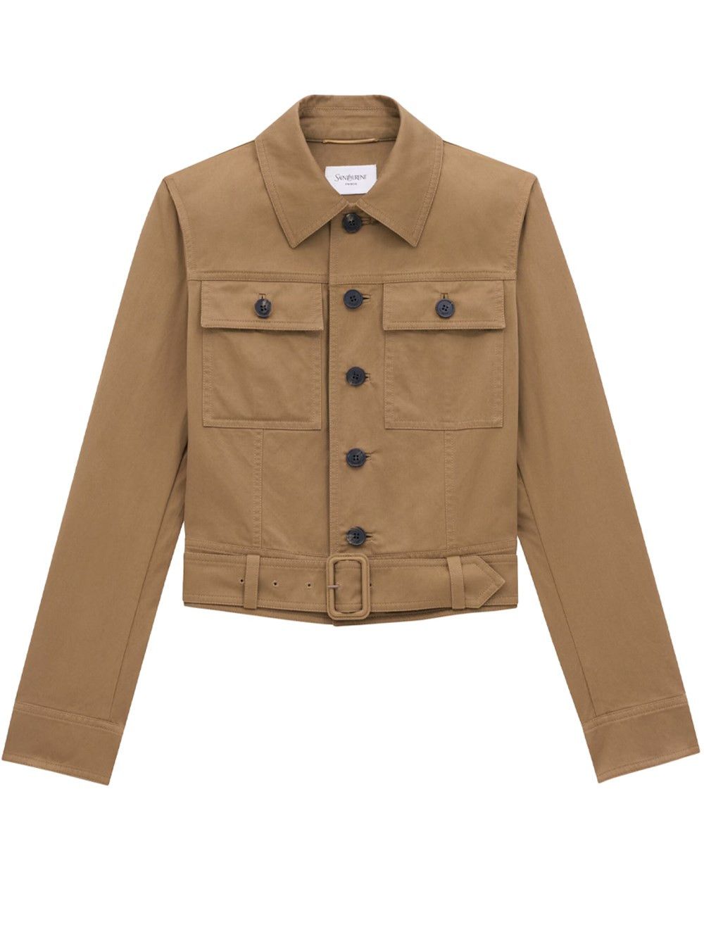 ジャケット Saint Laurent Cropped nylon jacket with padding Saint Laurent Women Cropped Nylon Jacket With Padding