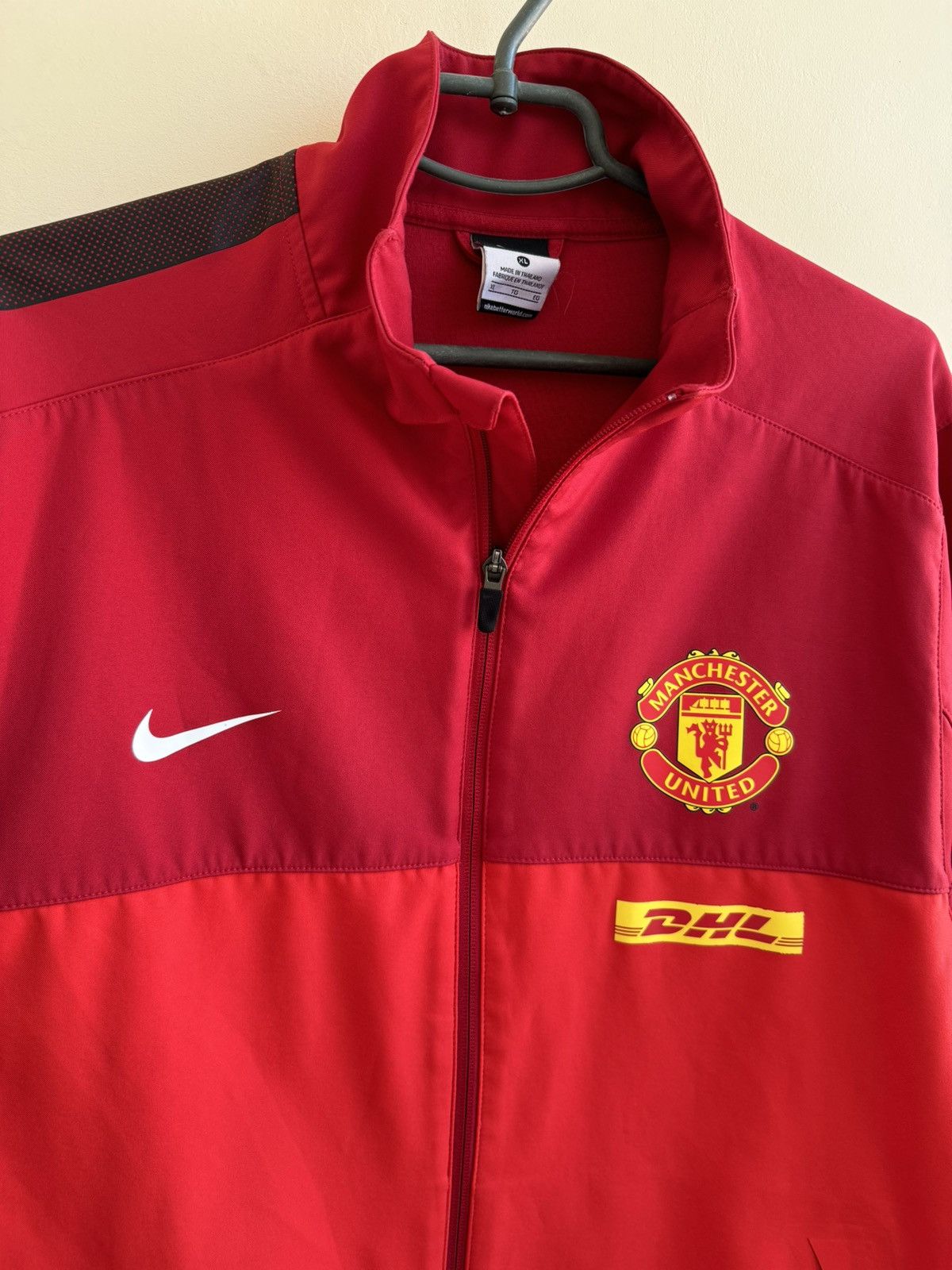 Vintage Manchester United training jacket vintage L XL red black Size US XL / EU 56 / 4 - 3 Thumbnail