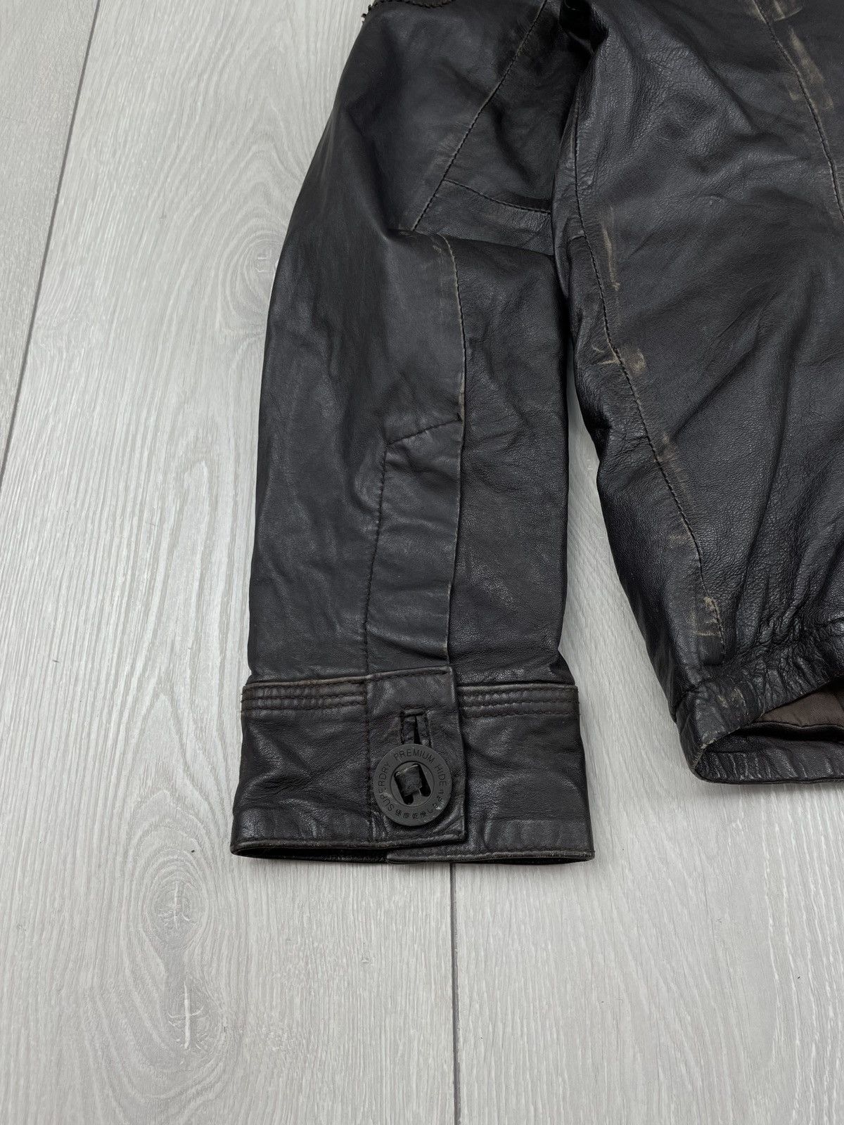 Leather × Superdry SuperDry Leather Black Men’s Jacket Size M Size US M / EU 48-50 / 2 - 9 Thumbnail