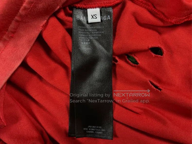 Balenciaga Balenciaga Destruction Double B Aged Short Sleeve Size US XS / EU 42 / 0 - 5 Thumbnail