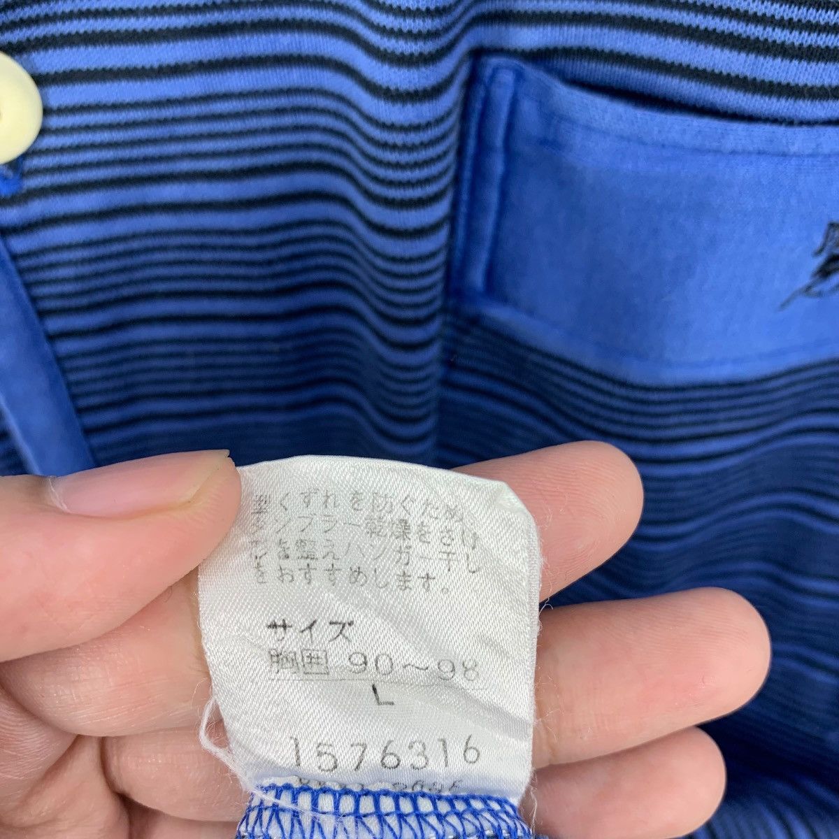 Celine × Vintage Vintage CELINE Long sleeve stripe button up tee Size US L / EU 52-54 / 3 - 11 Thumbnail