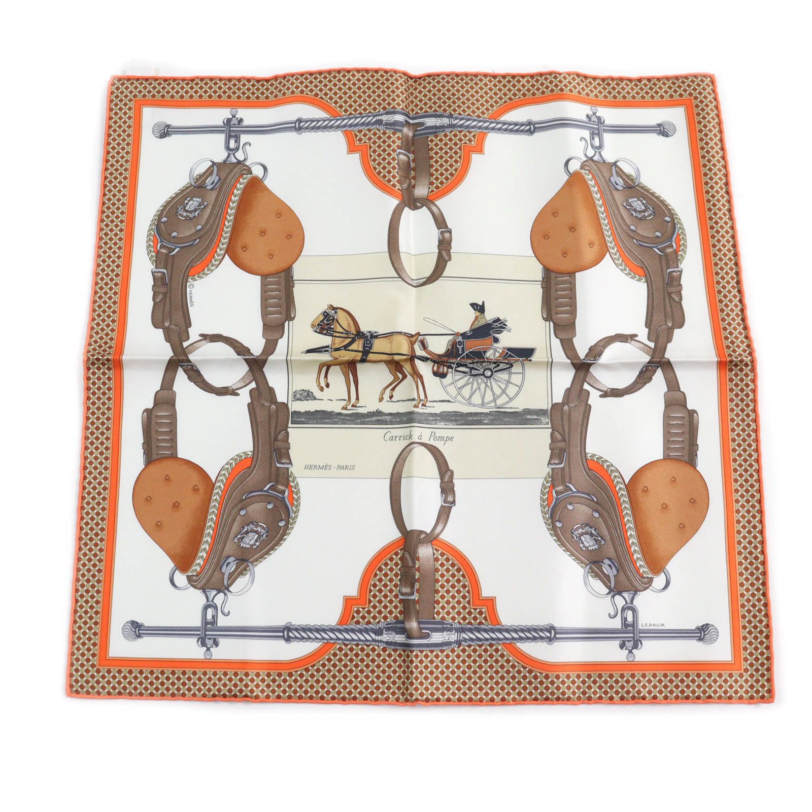 Hermes Hermes Carrick a Pomp Silk Scarf Others Scarf DUTY FREE for USA