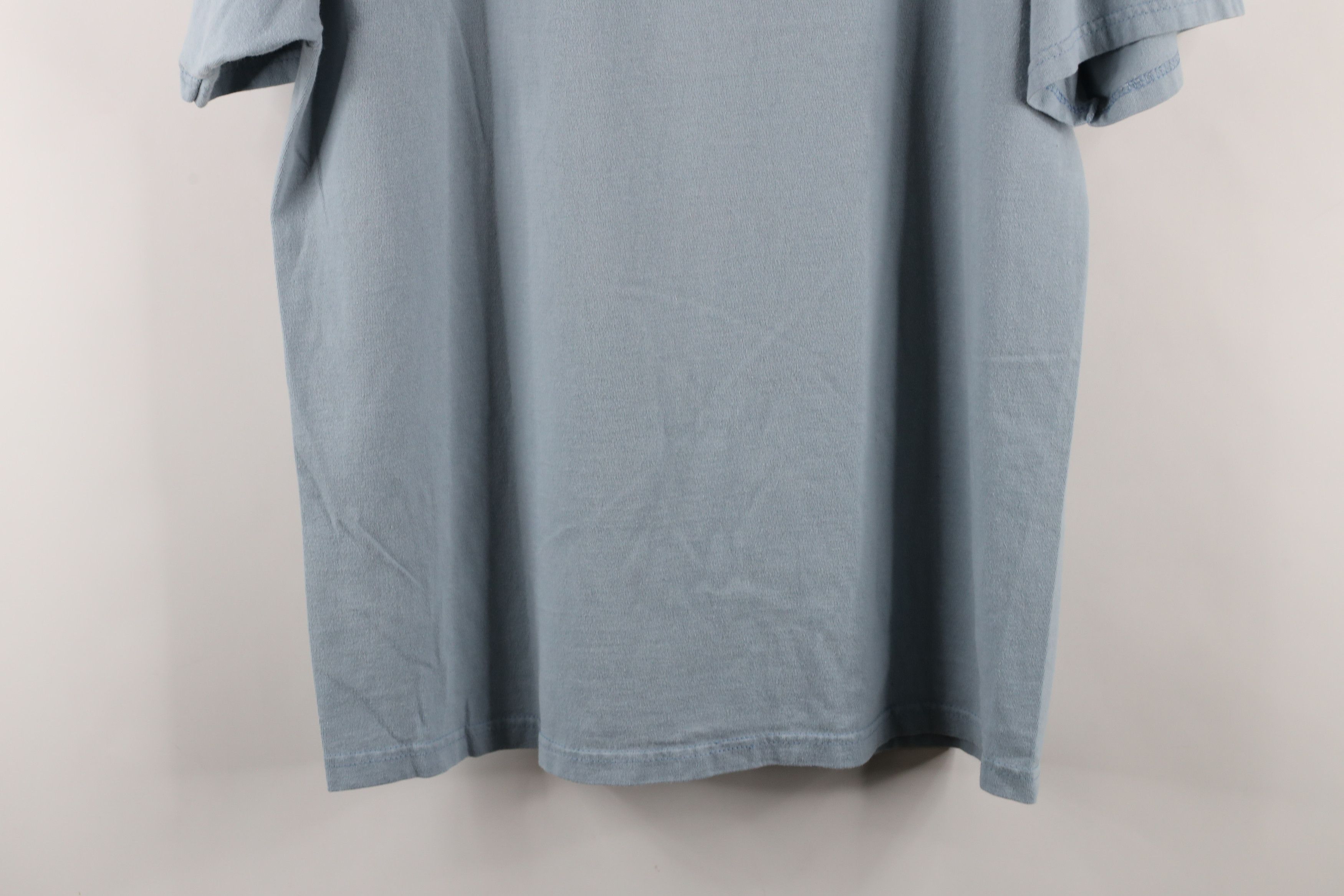 Hanes × Vintage Vintage 90s Hanes Beefy Blank Heavyweight T-Shirt Steel Blue Size US L / EU 52-54 / 3 - 9 Thumbnail