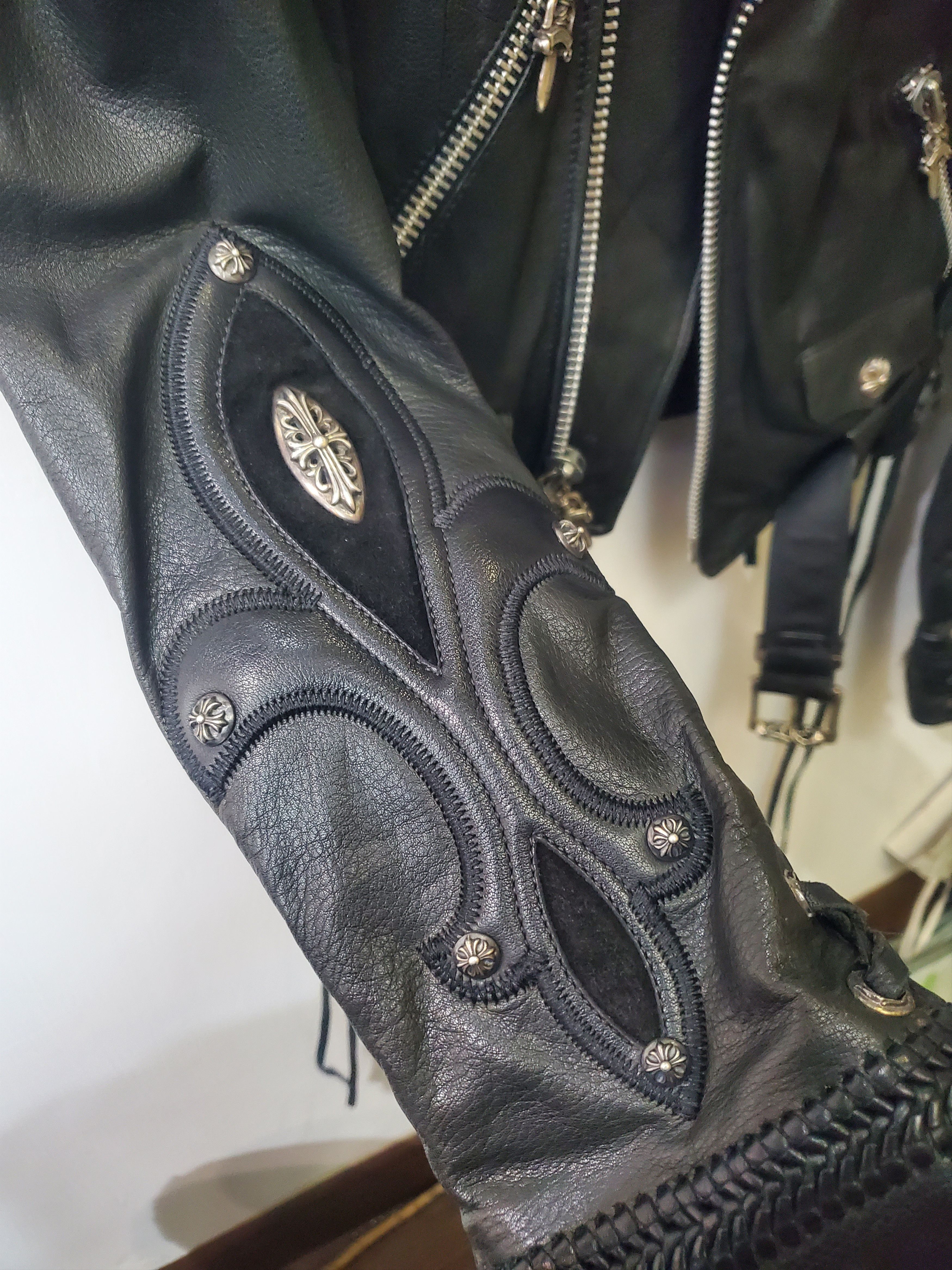 Chrome Hearts Chrome Hearts Ladies Leather Biker Jacket Size L Size L / US 10 / IT 46 - 4 Thumbnail