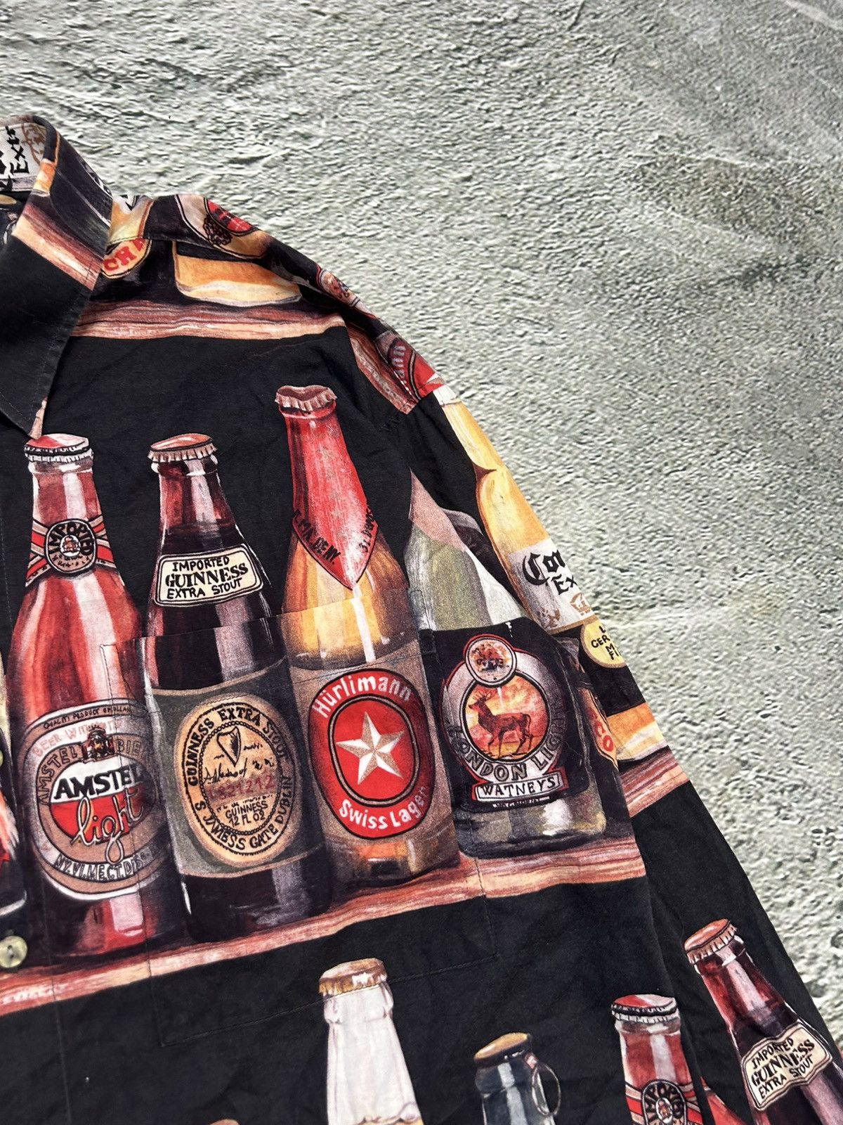 Angelo Litrico × Vintage Angelo Litrico Beer Shirt full print longsleeve button-up Size US XL / EU 56 / 4 - 6 Thumbnail