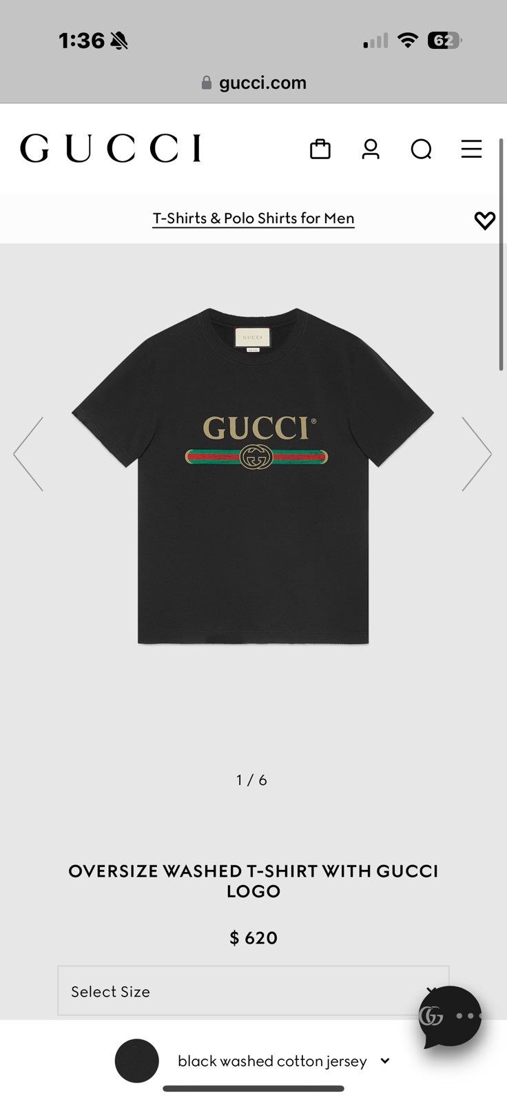 Gucci Gucci OVERSIZE WASHED T-SHIRT WITH GUCCI LOGO Size US XXL / EU 58 / 5 - 1 Thumbnail