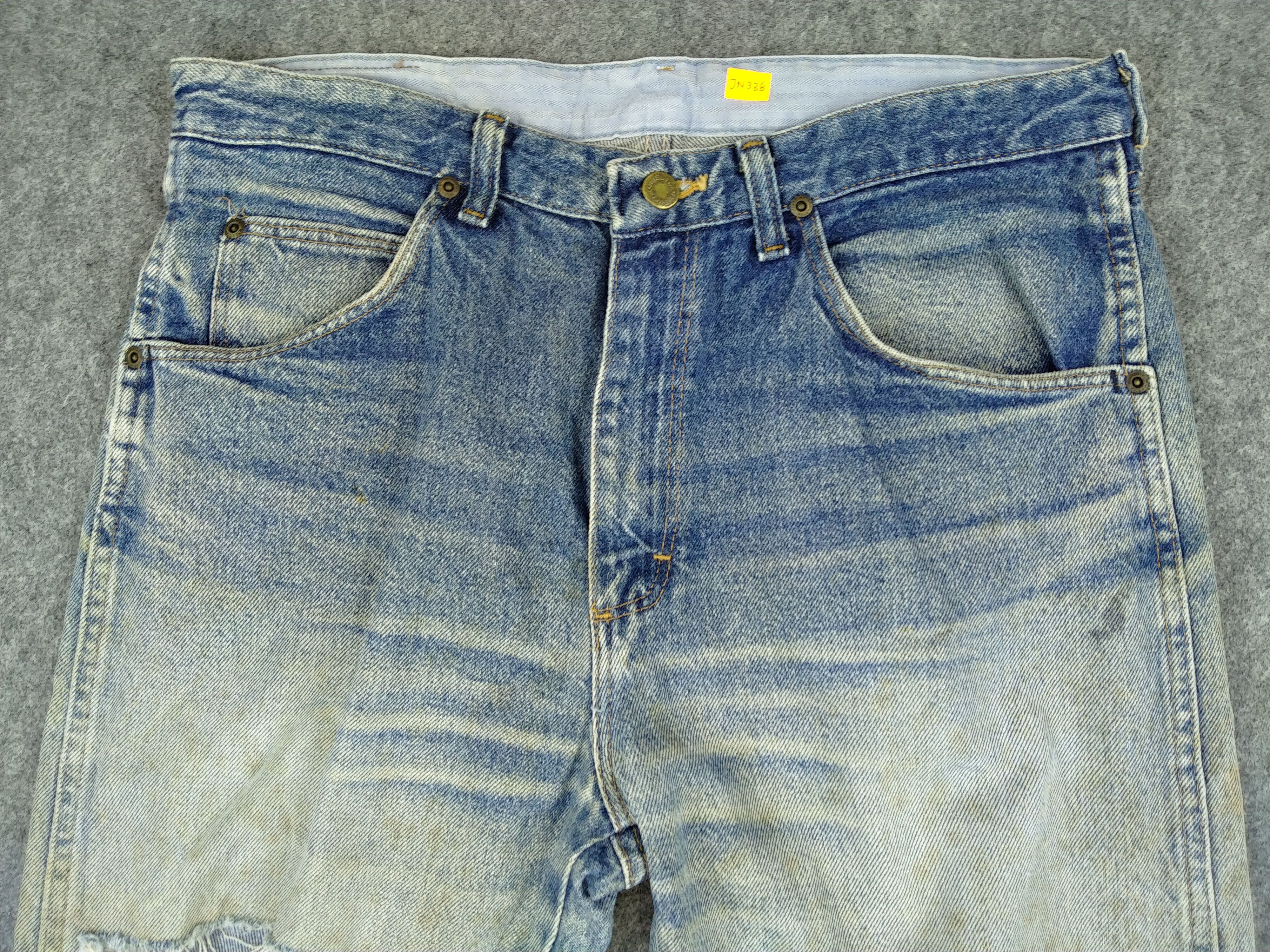 Wrangler Dirty Blue Wrangler Distressed Denim 32x30 -JN338 Size US 32 / EU 48 - 3 Thumbnail