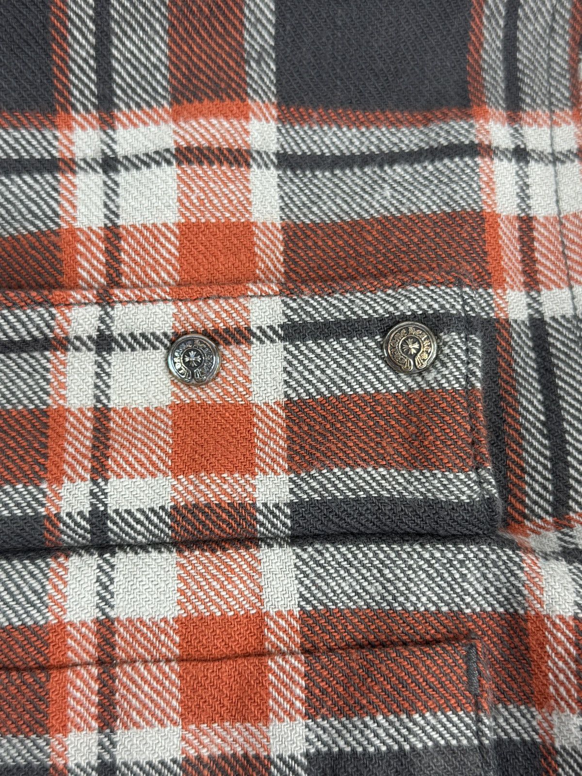 Chrome Hearts PADEED CHECKED OVERSHIRT WITH SILVER BUTTONS Size US L / EU 52-54 / 3 - 7 Thumbnail