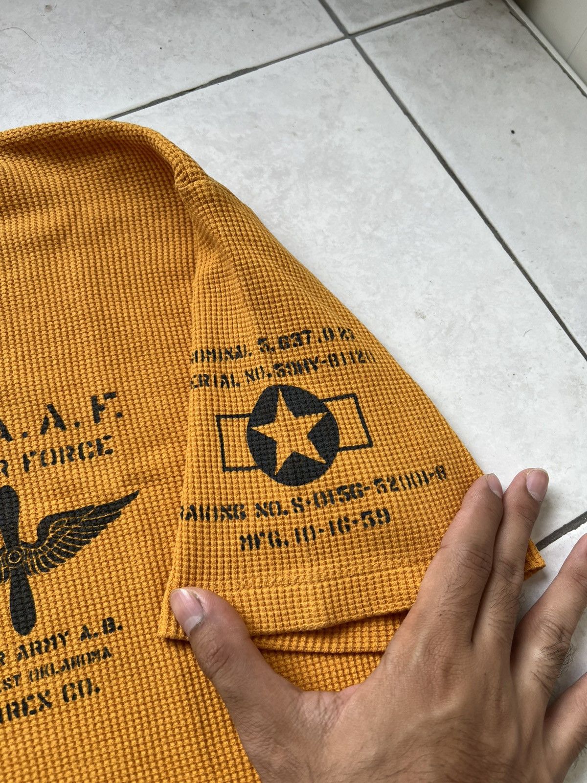 Avirex Avirex U.S.A.A.F Waffle T-Shirts Size US L / EU 52-54 / 3 - 3 Thumbnail
