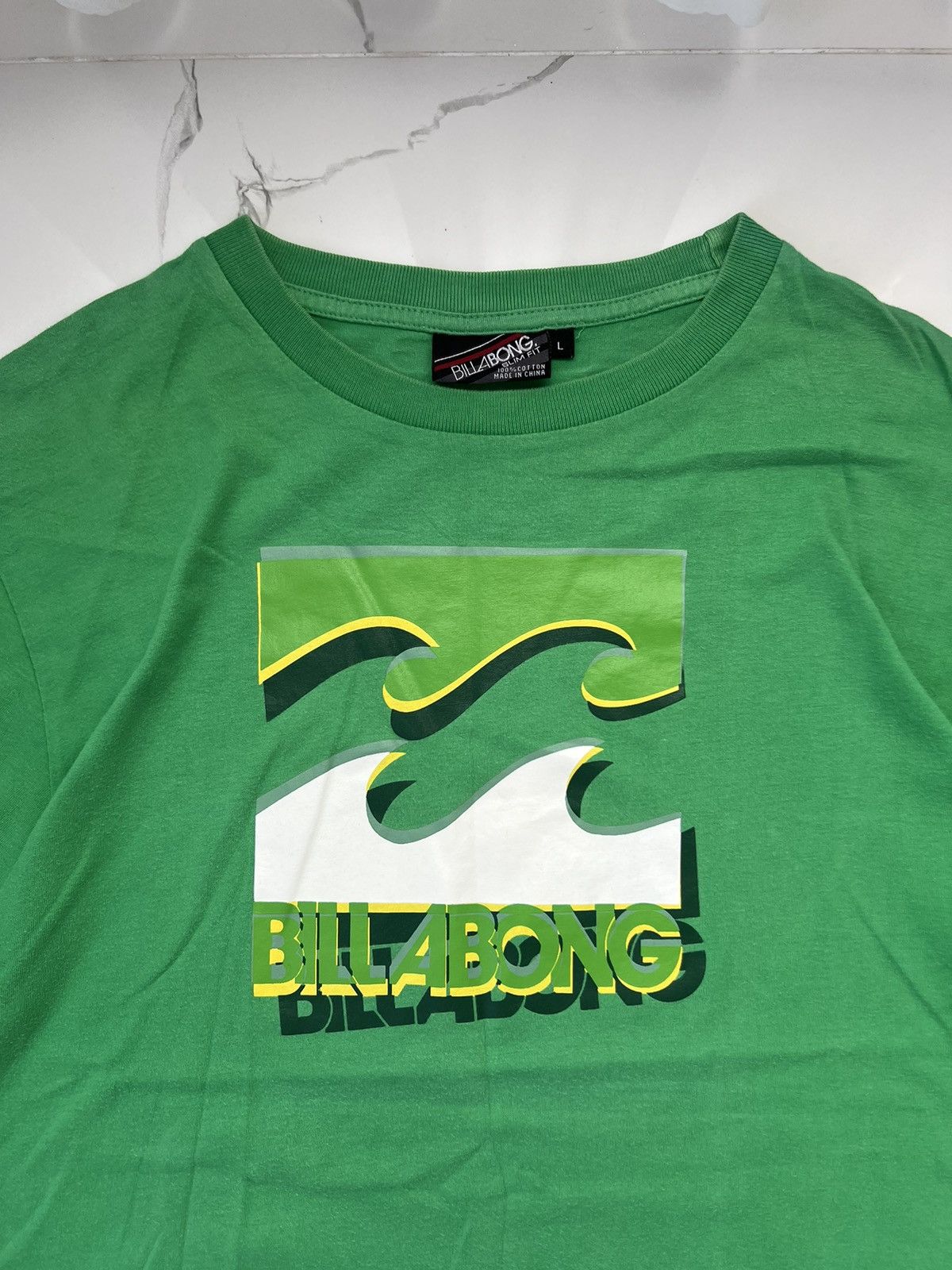 Billabong × Vintage 90's BILLABONG RARE BIG LOGO Y2K TEE SURF Size US L / EU 52-54 / 3 - 3 Thumbnail