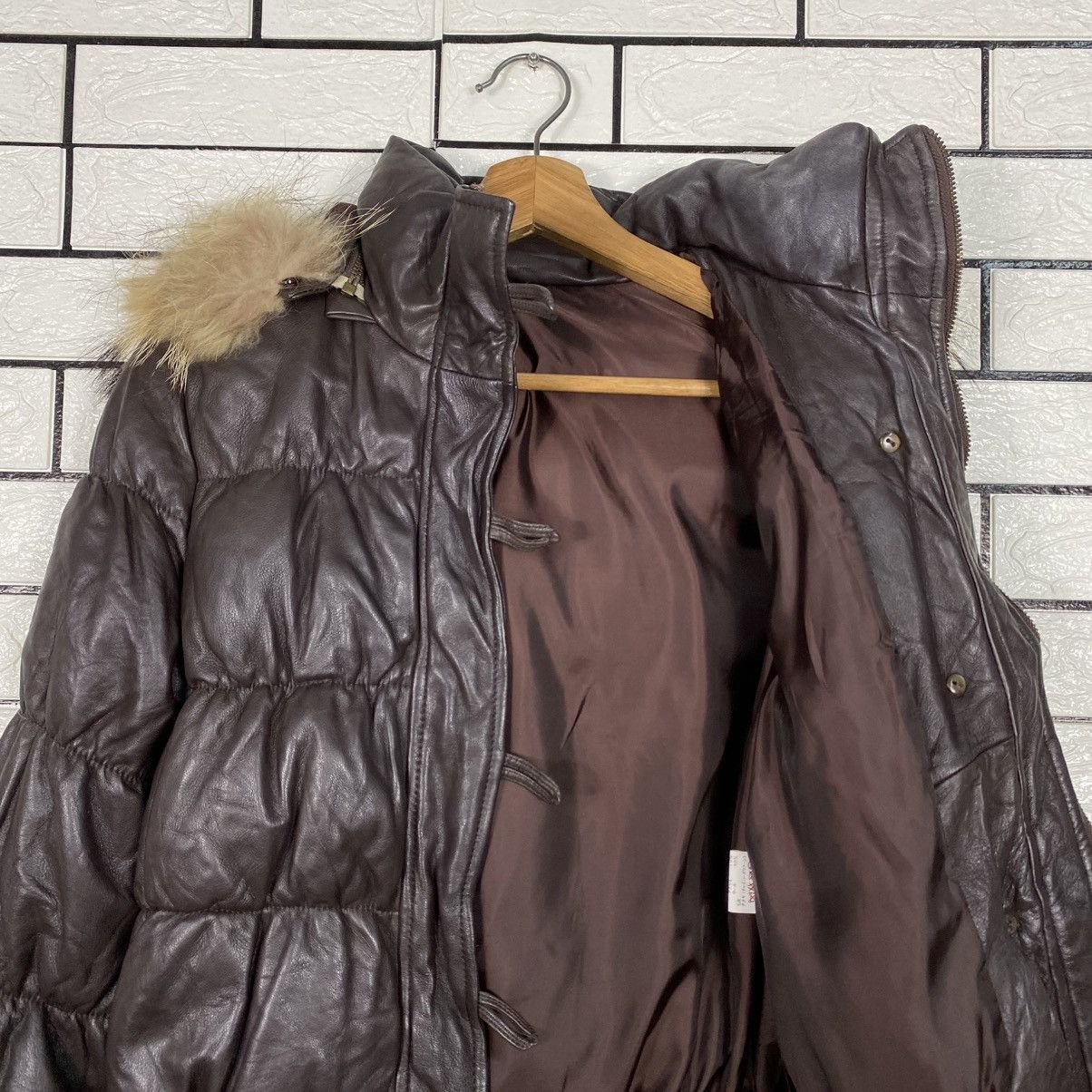 Japanese Brand 📌Vintage Cropped Leather Jacket Unbranded Mink Fur Collar Size US M / EU 48-50 / 2 - 14 Thumbnail