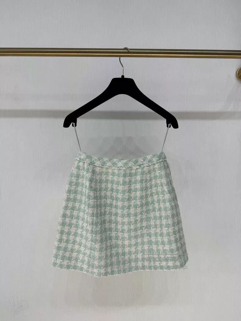Chanel Chanel 23S mint double-breasted skirt Size 42" / US 20 - 4 Thumbnail
