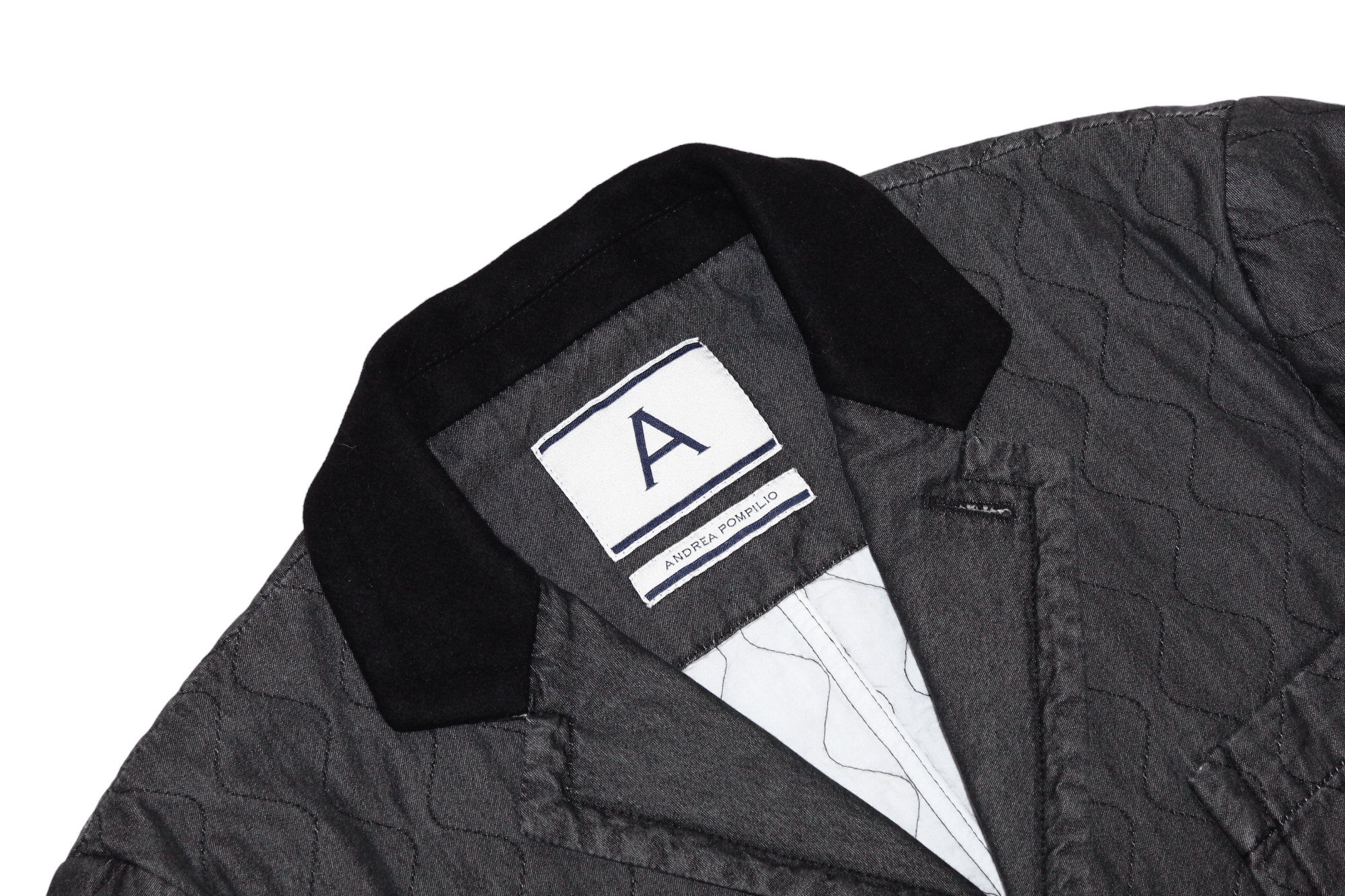 Andrea Pompilio Andrea Pompilio Charcoal Black Quilted Insulated Jacket Size US L / EU 52-54 / 3 - 7 Thumbnail