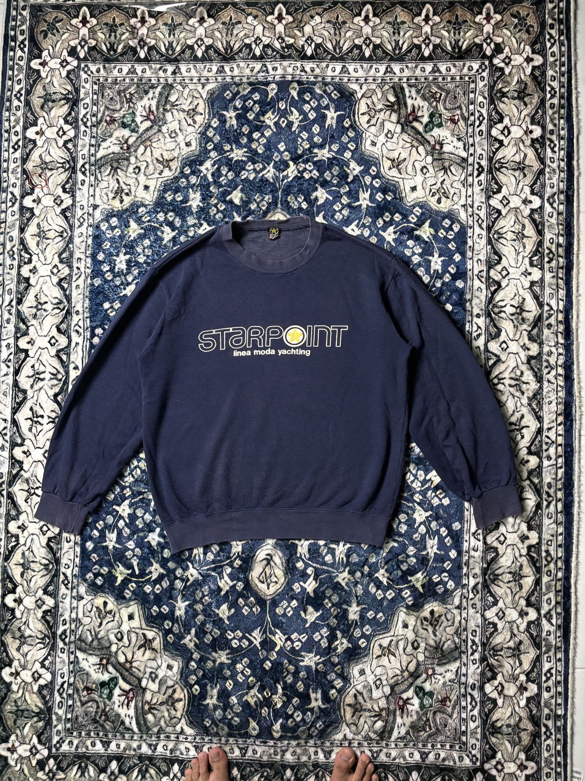 Vintage Vintage 90s Sun Faded Yachting Baggy Sweatshirt Japanese 🇯🇵 Size US L / EU 52-54 / 3 - 1 Thumbnail