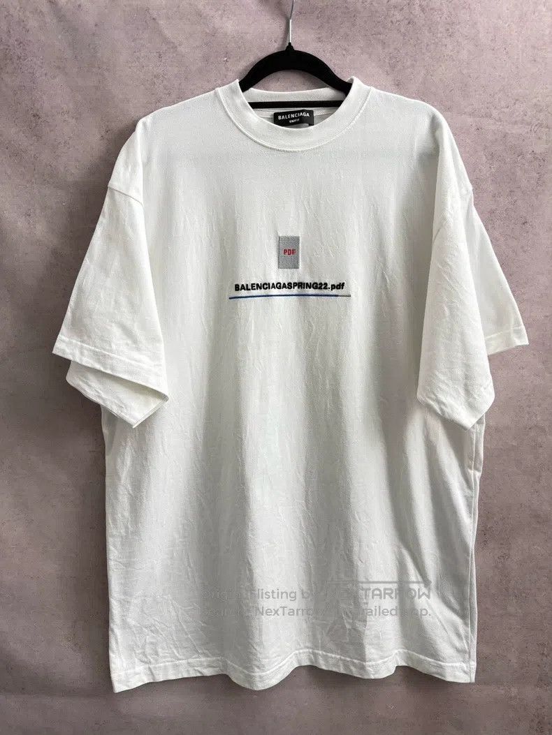 Balenciaga Balenciaga Logo letter printed round neck short sleeve T-s Size US S / EU 44-46 / 1 - 1 Thumbnail