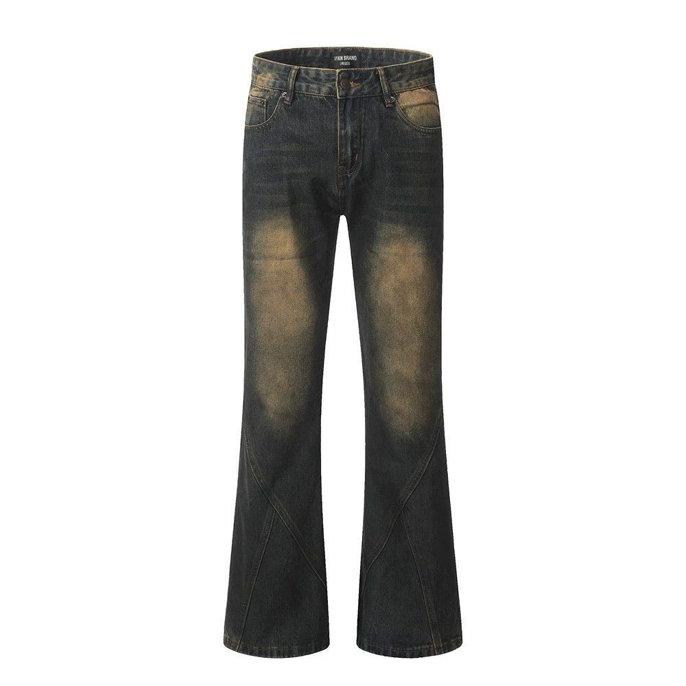 Vintage Men's split stitching loose wide-leg flared jeans Size US 32 / EU 48 - 1 Thumbnail
