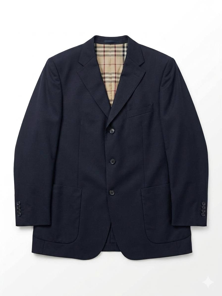 Burberry Burberry London Navy Blazer Super 100’s Wool Size 50 Size 40R - 1 Thumbnail