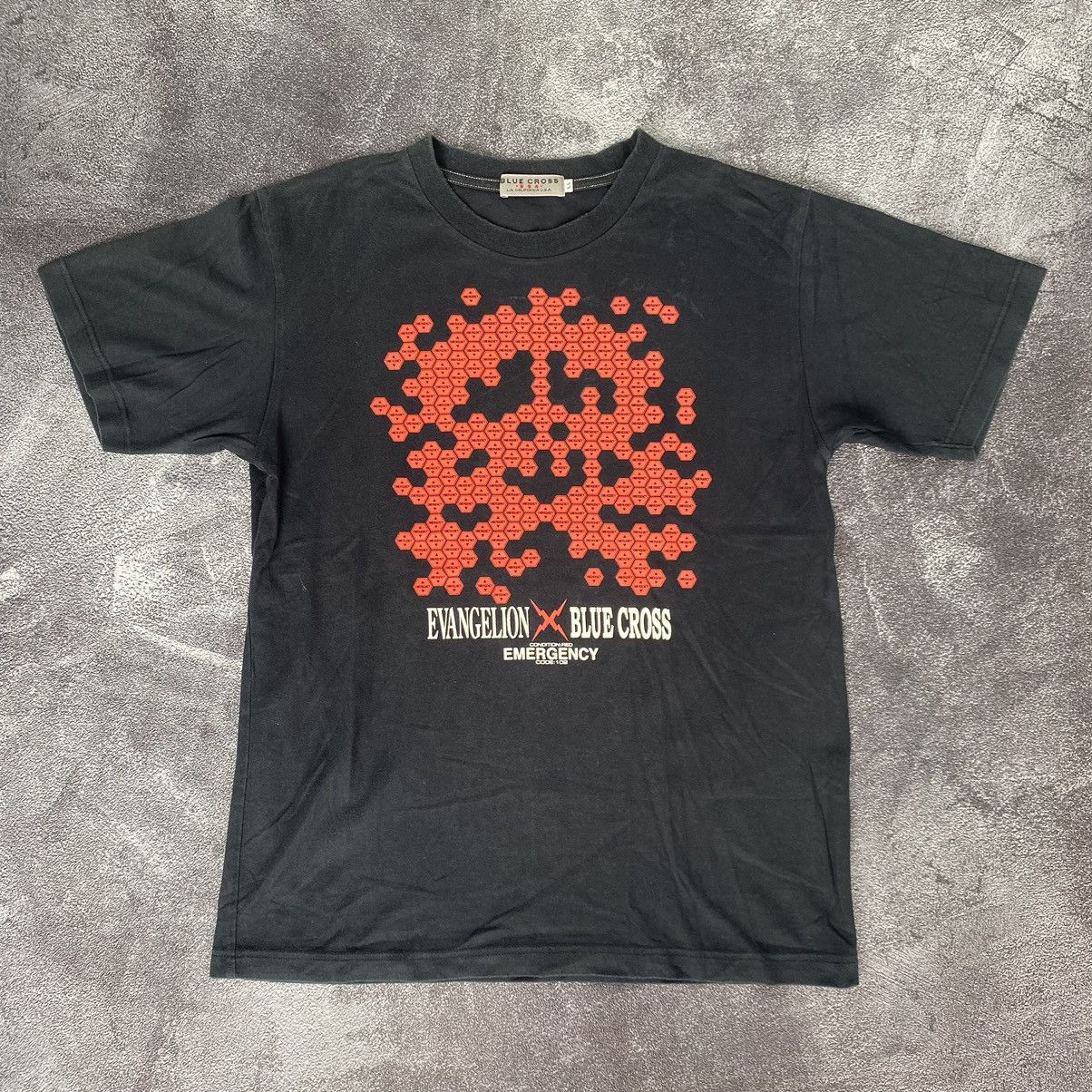 Anime × Cartoon Network × Japanese Brand Vintage Y2k Very Rare Evangelion x Blue Cross Skull Tee Size US M / EU 48-50 / 2 - 1 Thumbnail