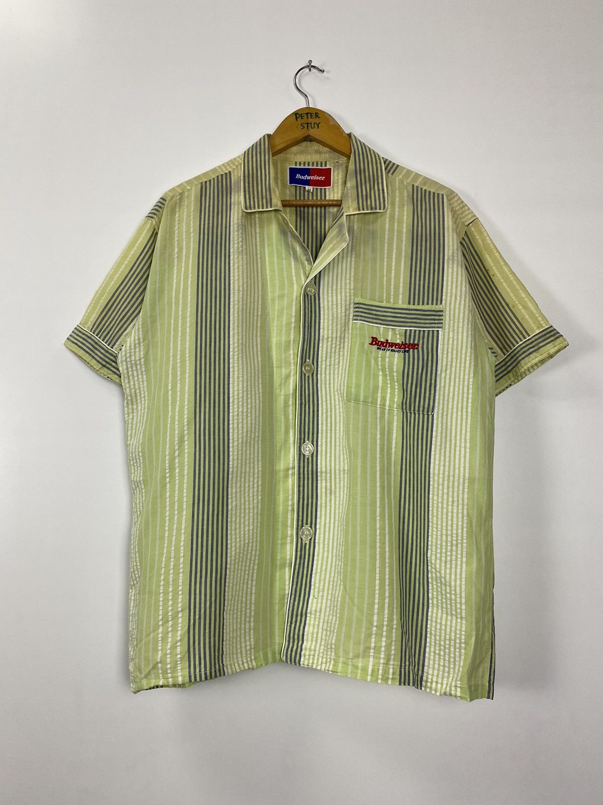 Budweiser × Vintage Vintage Budweiser Button Up Shirt Size US M / EU 48-50 / 2 - 1 Thumbnail