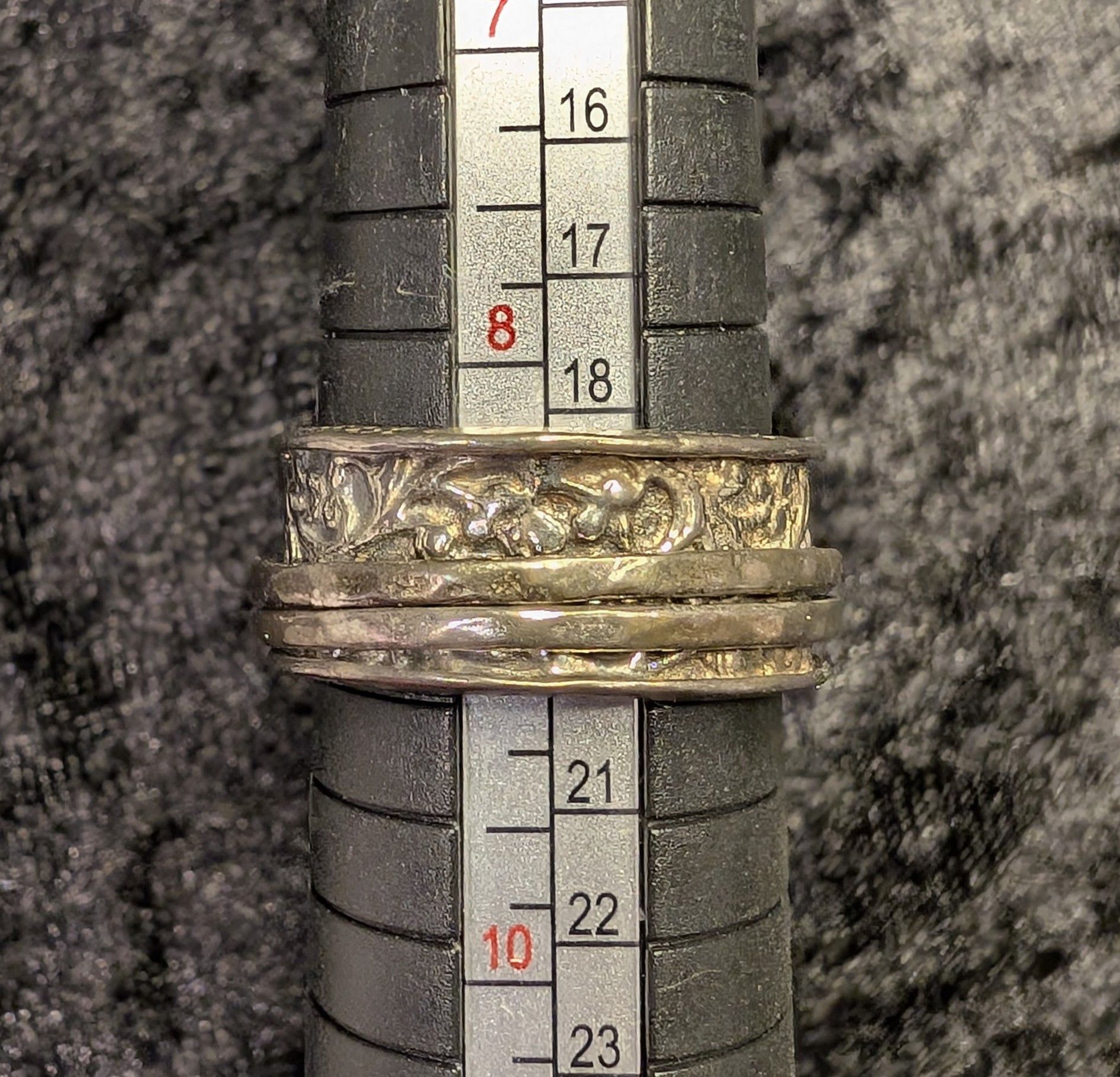 Other RARE Sterling Silver Malachite Spinner Ring Sz 8.5 Size ONE SIZE - 3 Thumbnail