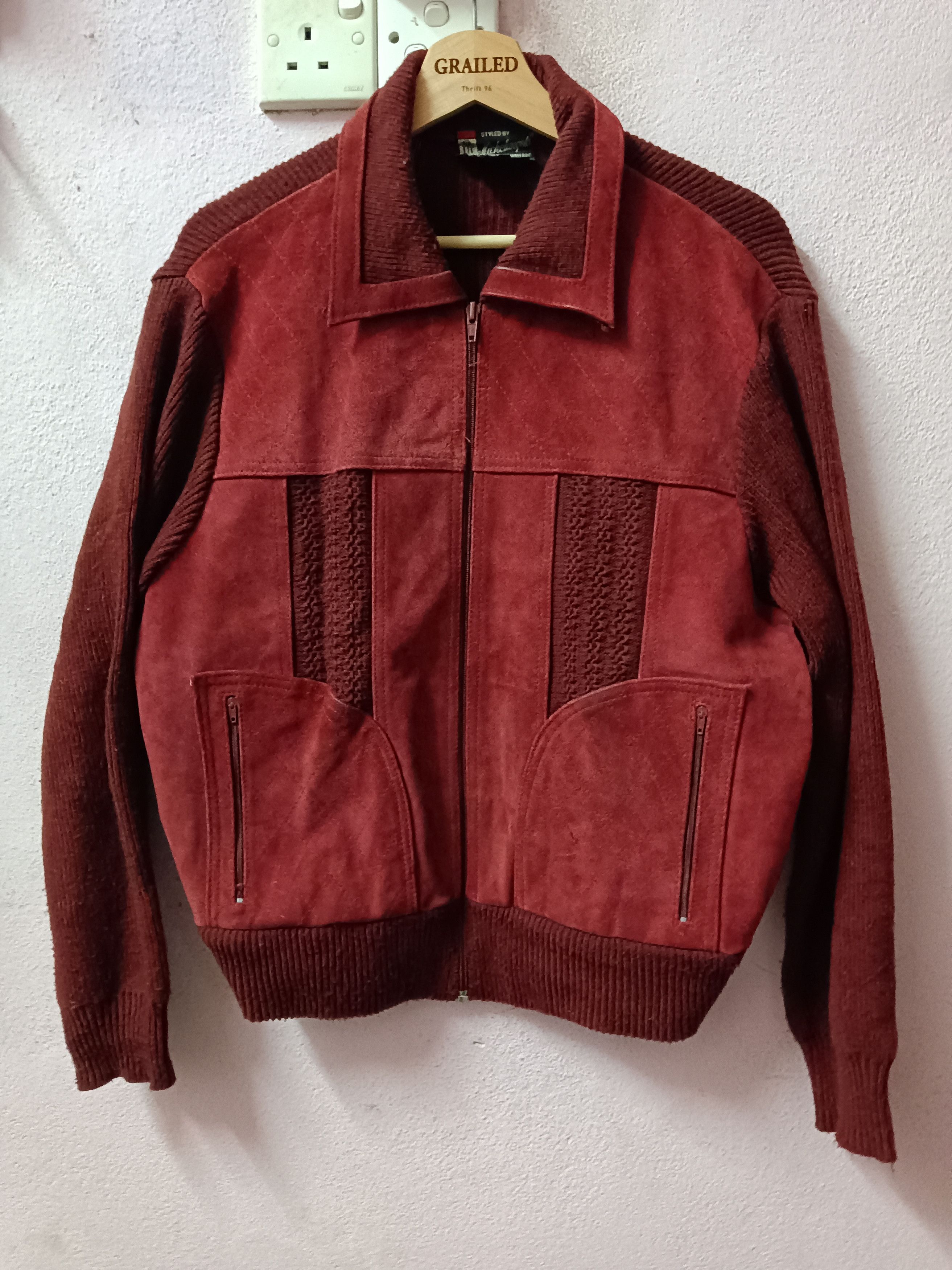 If Six Was Nine × Japanese Brand 🔥 VINTAGE MICHEL ANGELO 🔥 LEATHER KNIT WEAR 🔥 Size US M / EU 48-50 / 2 - 1 Thumbnail