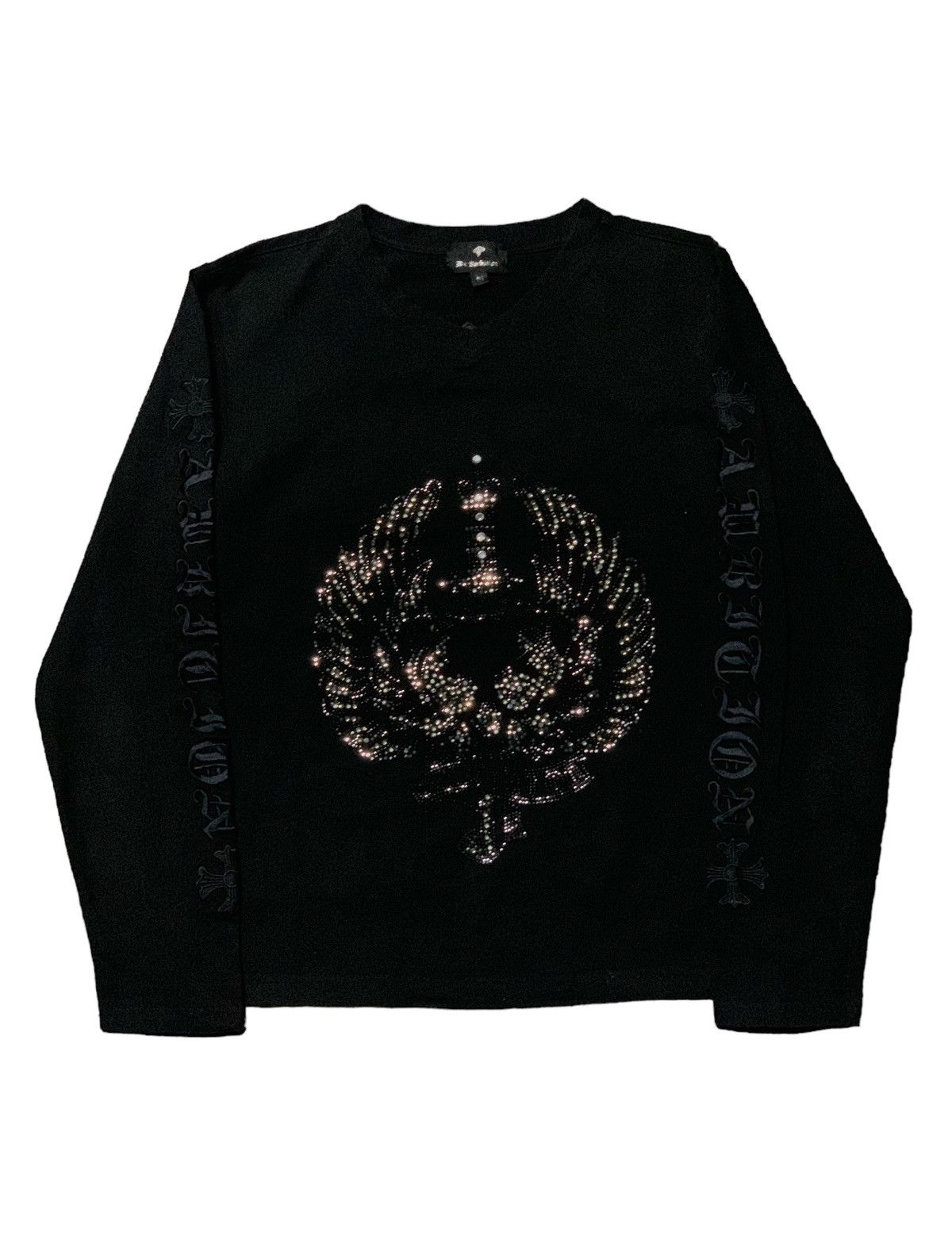 Affliction × If Six Was Nine × Japanese Brand 💥Be Ambition V Neck Skull Cross Like Chrome Hearts Design Size M / US 6-8 / IT 42-44 - 1 Thumbnail