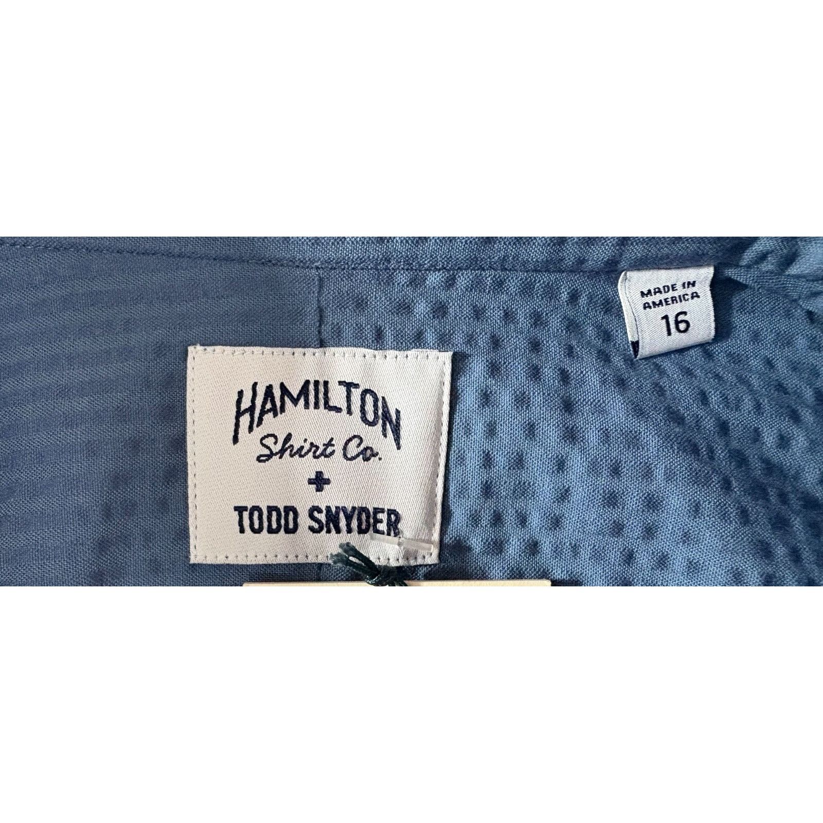 Todd Snyder Hamilton shirt Co + Todd Snyder Dress Shirt sz 16 blue NWT H Size US M / EU 48-50 / 2 - 2 Thumbnail