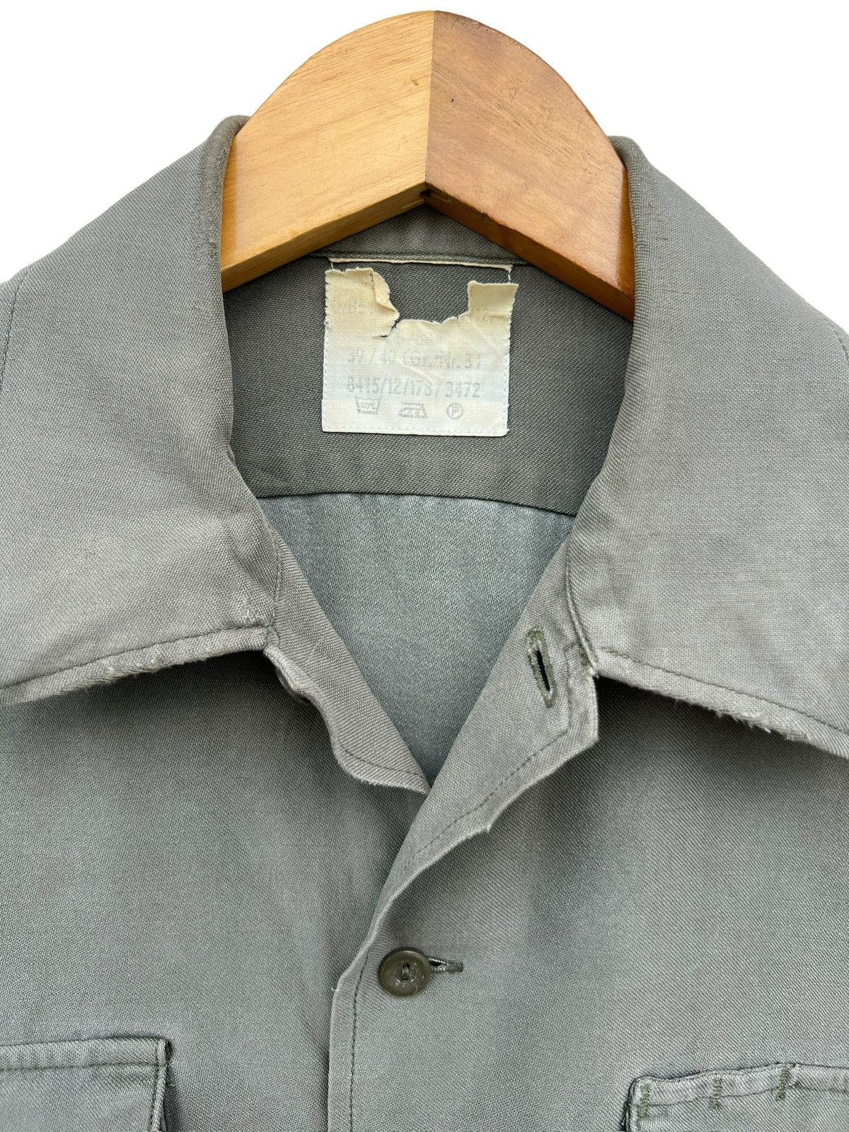 Vintage Vintage 70 80 90 Military Germany Green Button Up Shirt Size US L / EU 52-54 / 3 - 7 Thumbnail