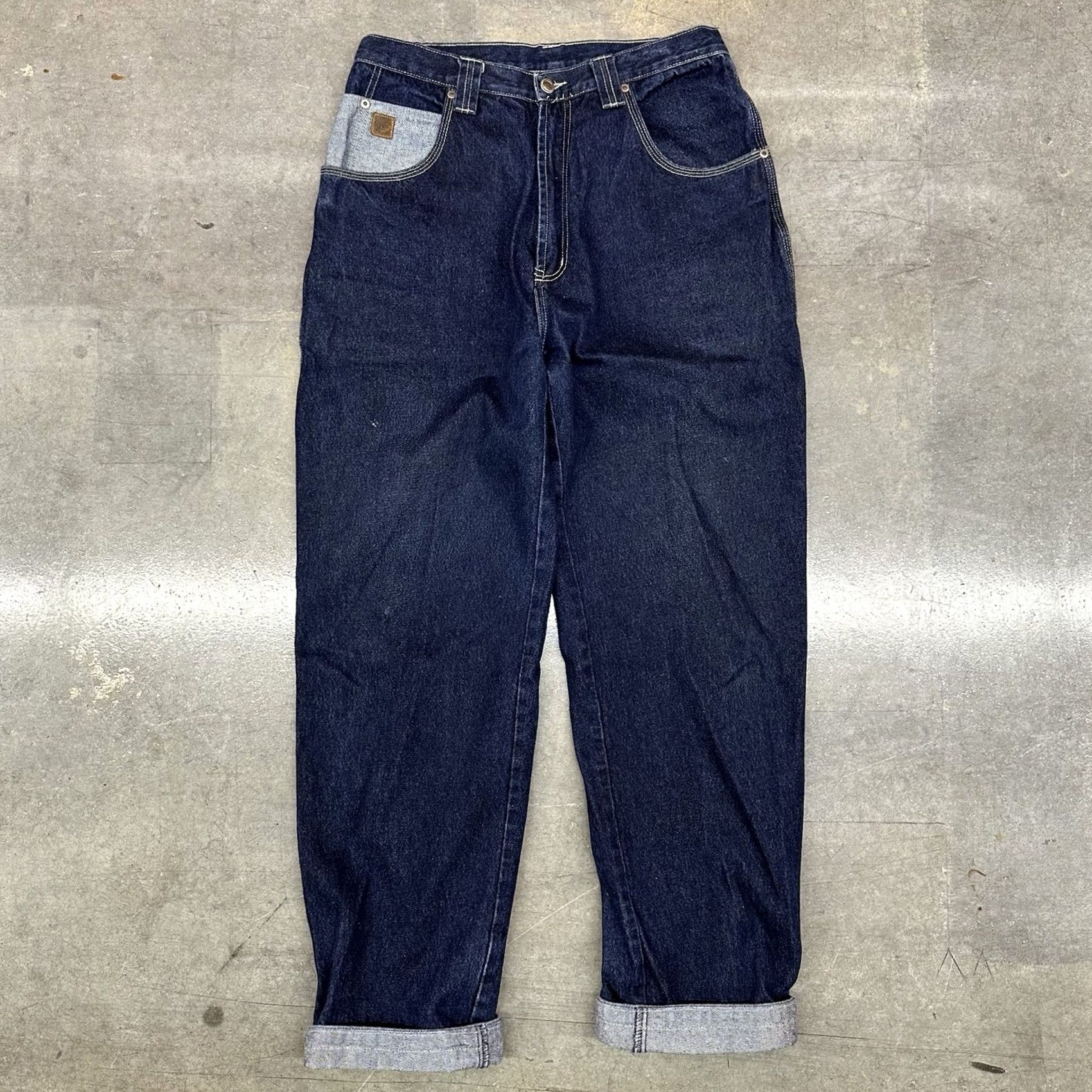 Denime VINTAGE TUFF Denim Carpenter Jeans Men’s 32 X 32 Embroidered Baggy 90s Grunge Hip Hop Size US 32 / EU 48 - 3 Thumbnail