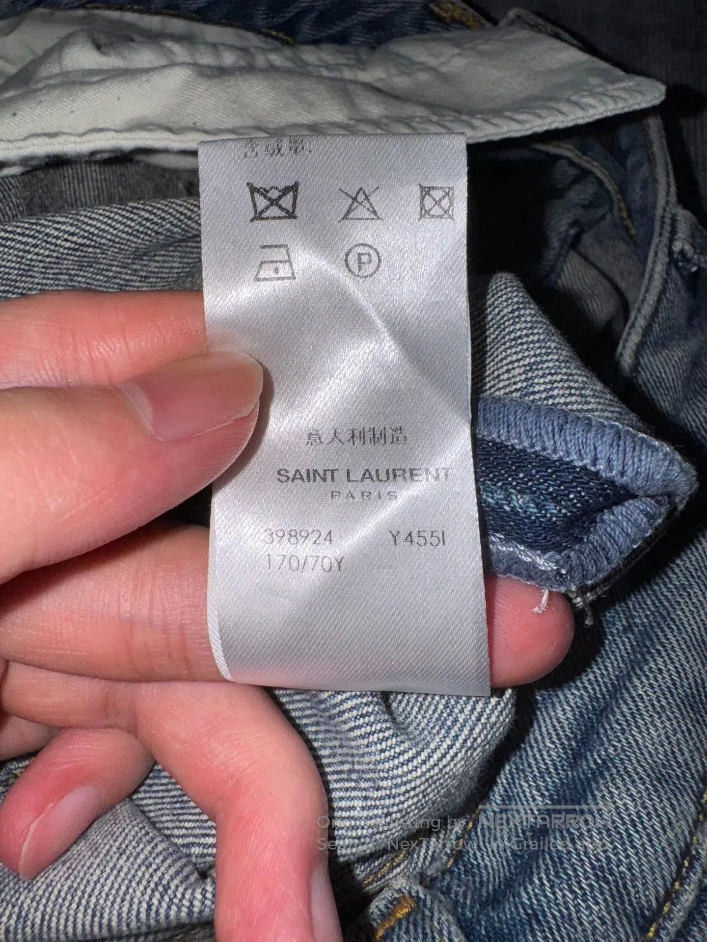 Saint Laurent Paris Saint Laurent Distressed Blue Jeans. Size US 30 / EU 46 - 7 Thumbnail