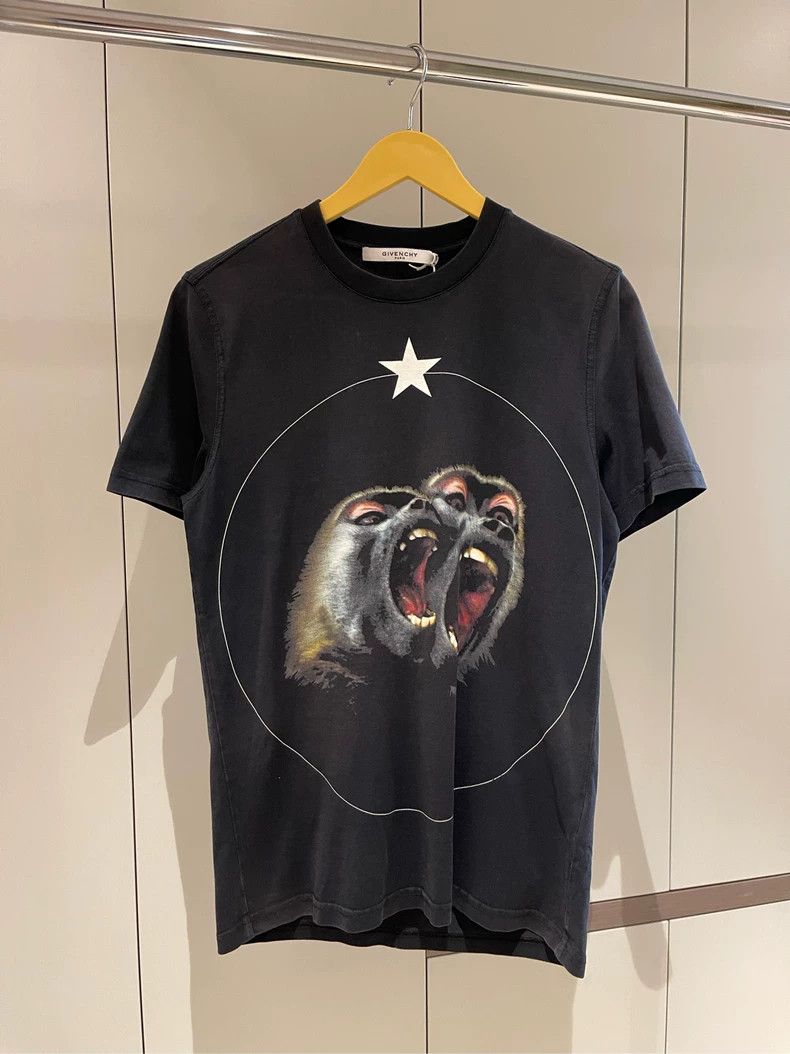 Givenchy Givenchy Black double monkey printed short-sleeve T-shirt Size US XS / EU 42 / 0 - 2 Thumbnail