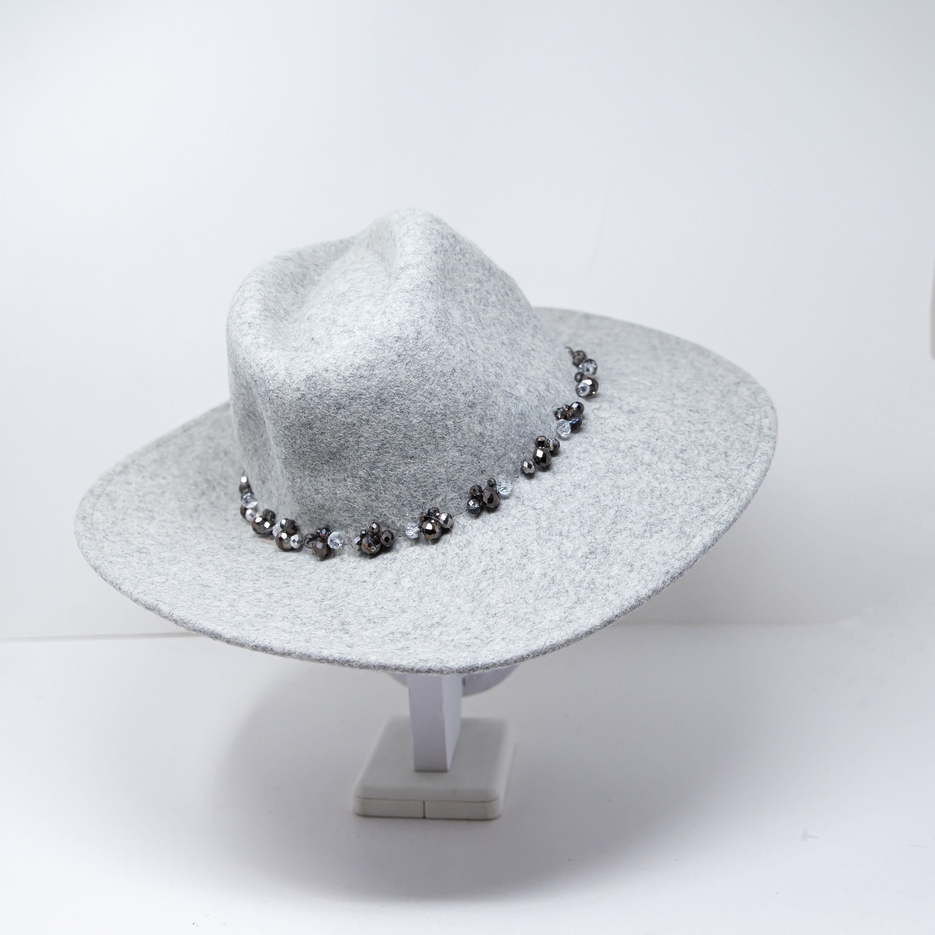 Other Boutique Wool Fedora Felt Butterfly Beaded Size ONE SIZE - 3 Thumbnail